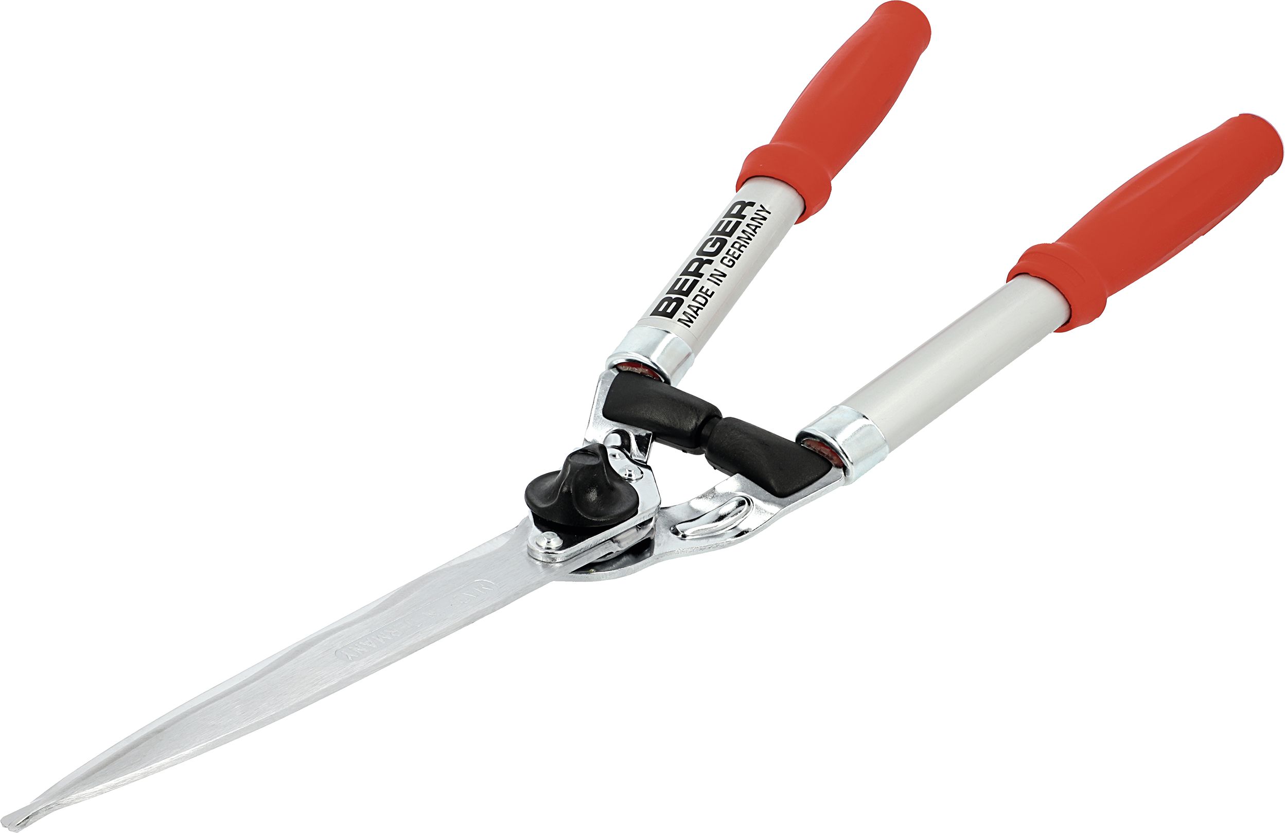 Berger Heckenschere "Komfort" Griff Kunststoff, rot, mit Wellenschliff, 4595