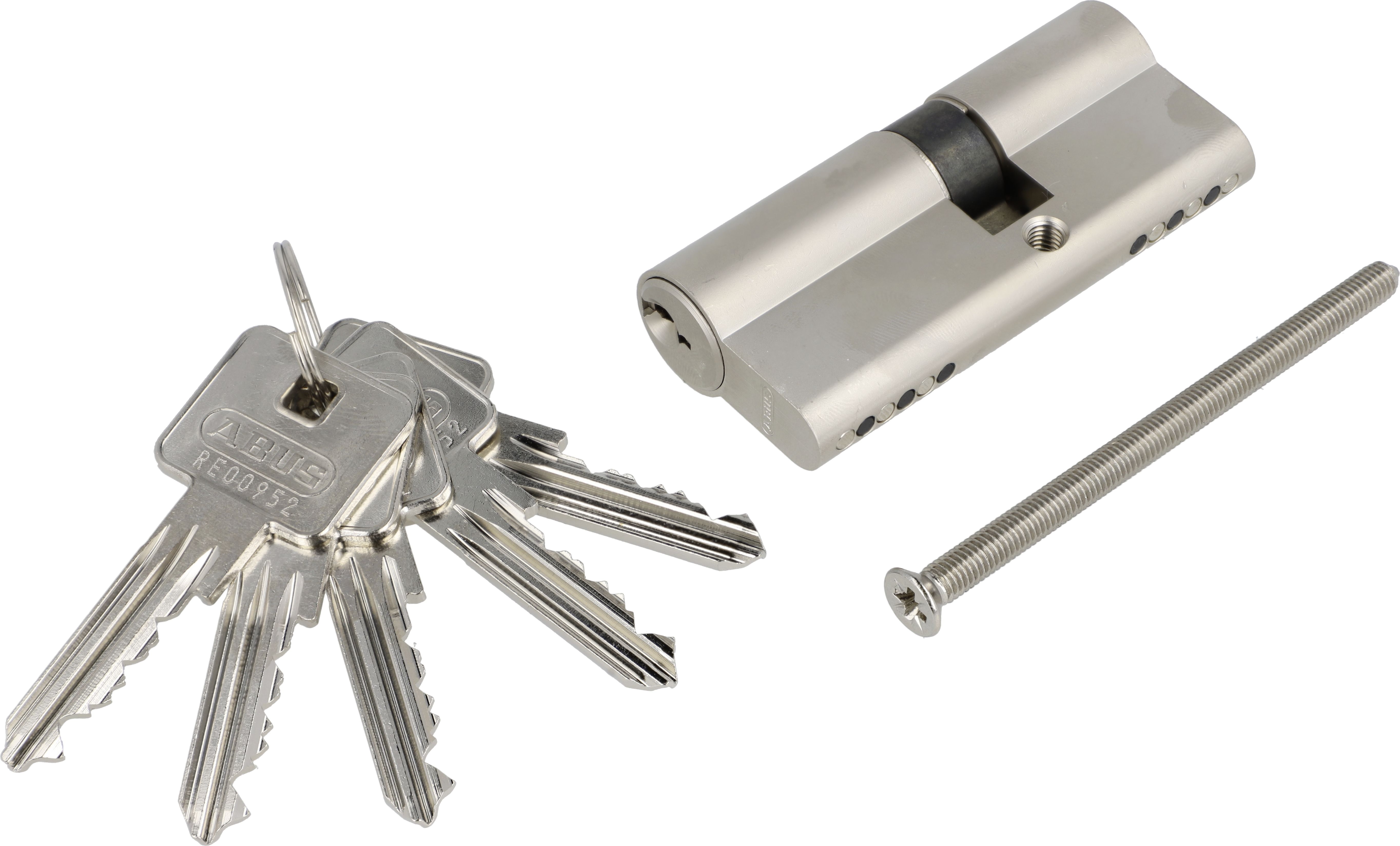 ABUS Profilzylinder E30NP 30/40 Doppelzylinder, Türzylinder, PZ-Schloss 6-Stift-Zylinder mit 5 Schlüsseln