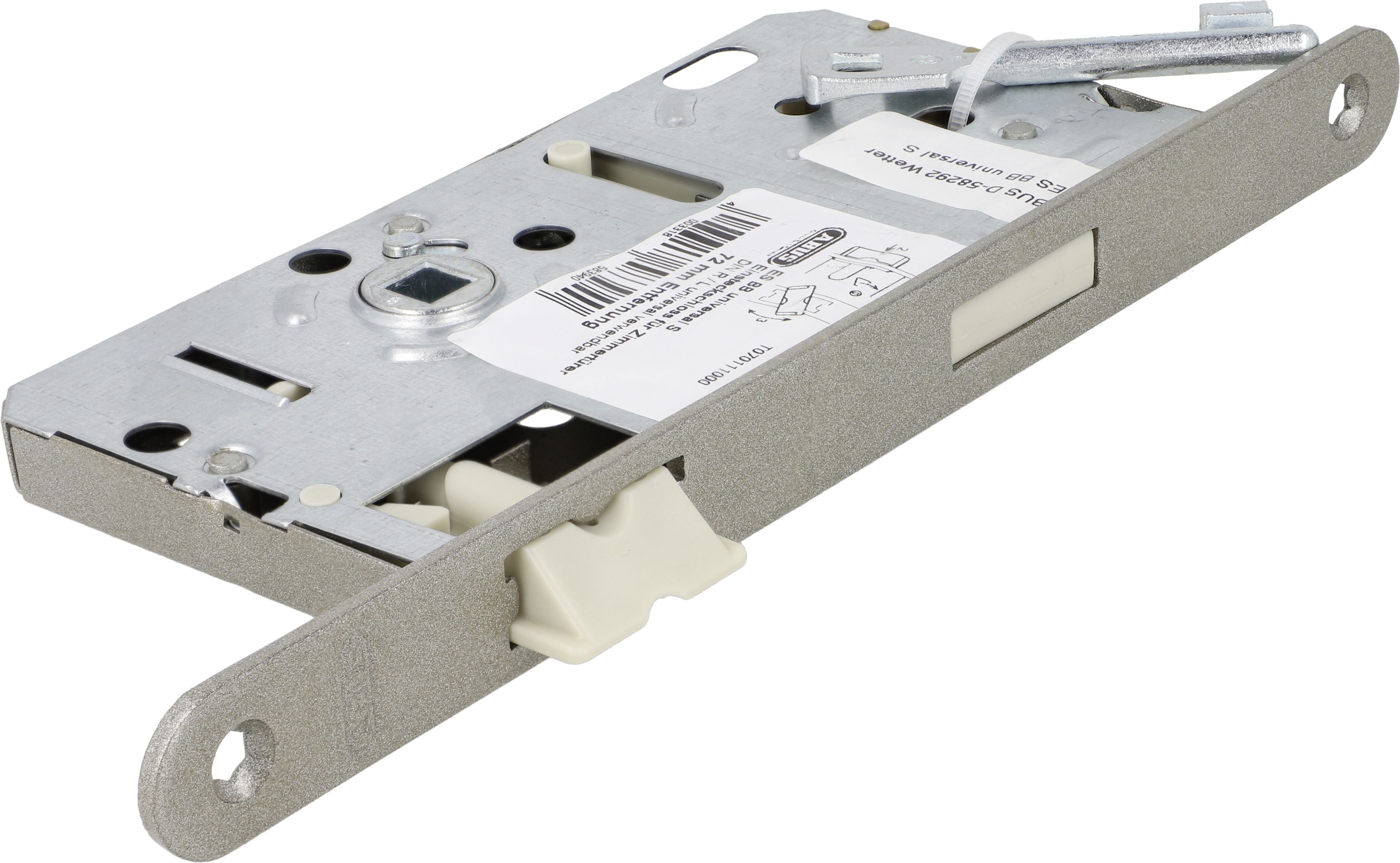 ABUS Einsteckschloss ES BB universal S Buntbartschloss, Innentürschloss, Kunststoff Riegel und Falle, mit Schlüssel