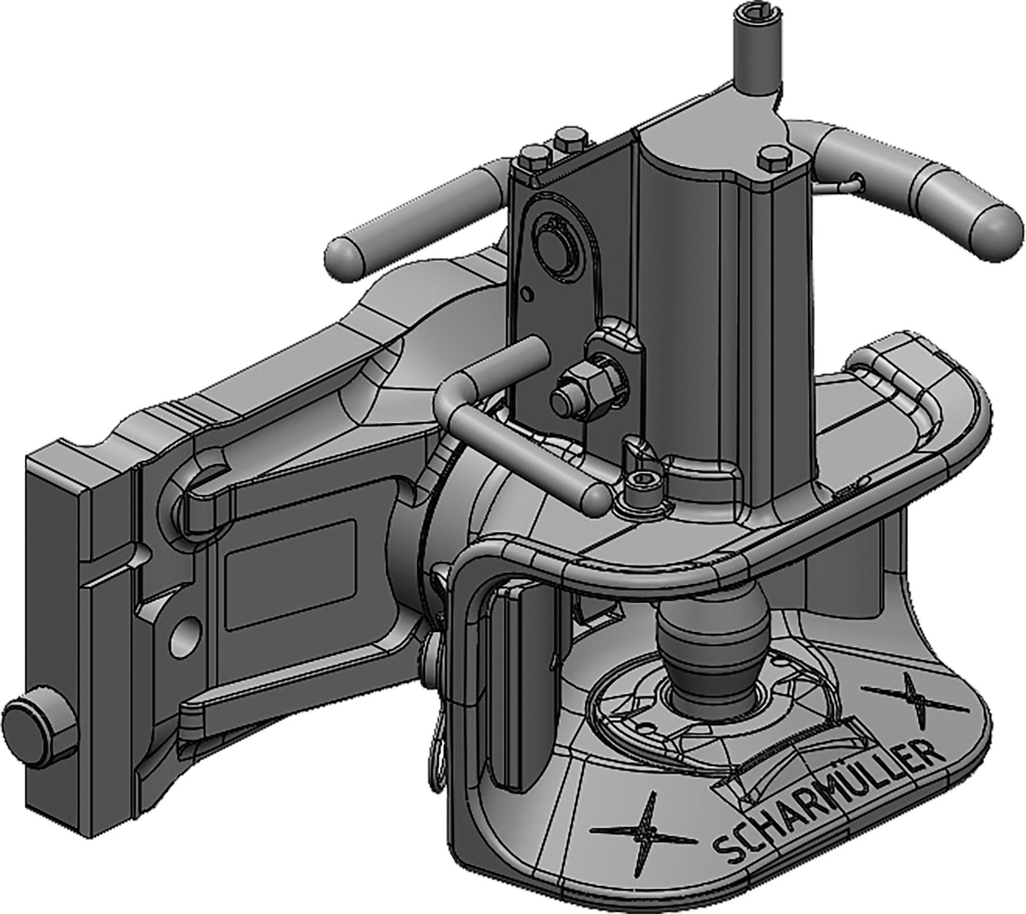 scharmüller Zugmaul "53300" automatisch, 330/25/32 mm, Ø Bolzen 38 mm, Fendt grau, 05.3303.221-A11