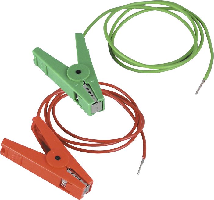 Patura Zaunanschlusskabel für Verbindung Weidezaungerät/Zaun + Erdungsstab, 3 mm-Stift/Krokodilklemme, rot; grün, 101001