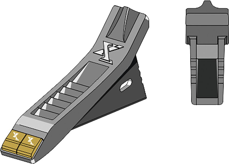 Industriehof Scharspitze "eXtreme Carbide Line" 367 x 72 mm, Abstand 32 mm, hartmetallbeschichtet, für Tiefenlockerer Alpego, 101.EXT-1136