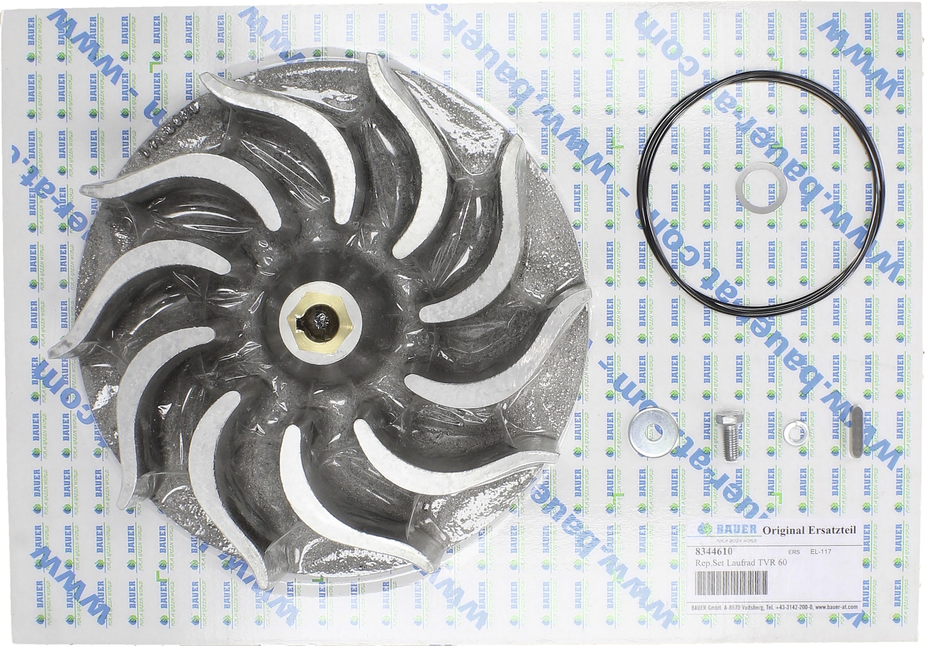 BAUER Reparatursatz Laufrad Turbine TVR 60 Regenmaschine Rainstar E, 8344610