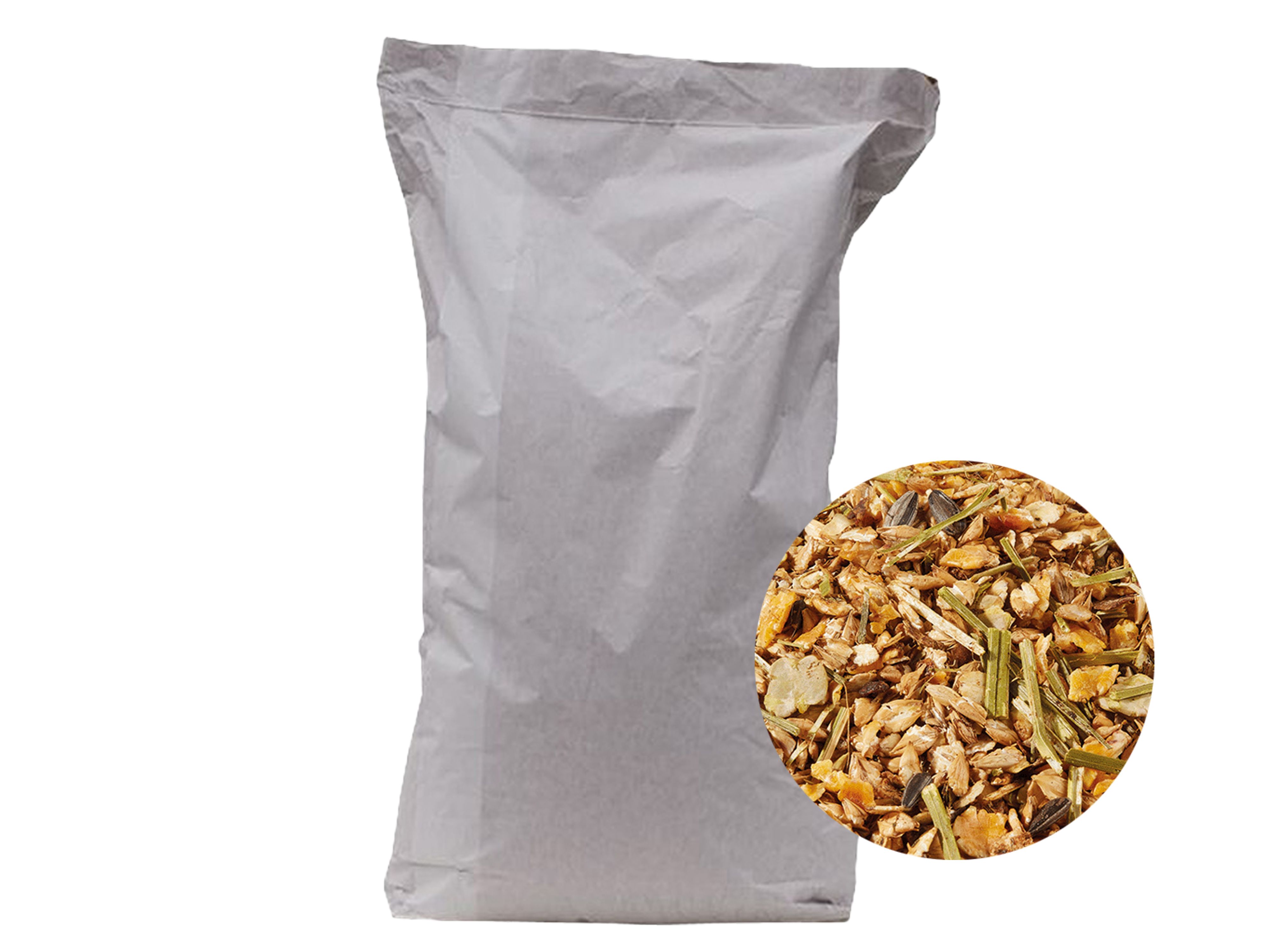 Berkel Getreide-Kräuter-Mix Kaninchenfutter, Hasenfutter mit Kräutern Müsli 20 kg Sack