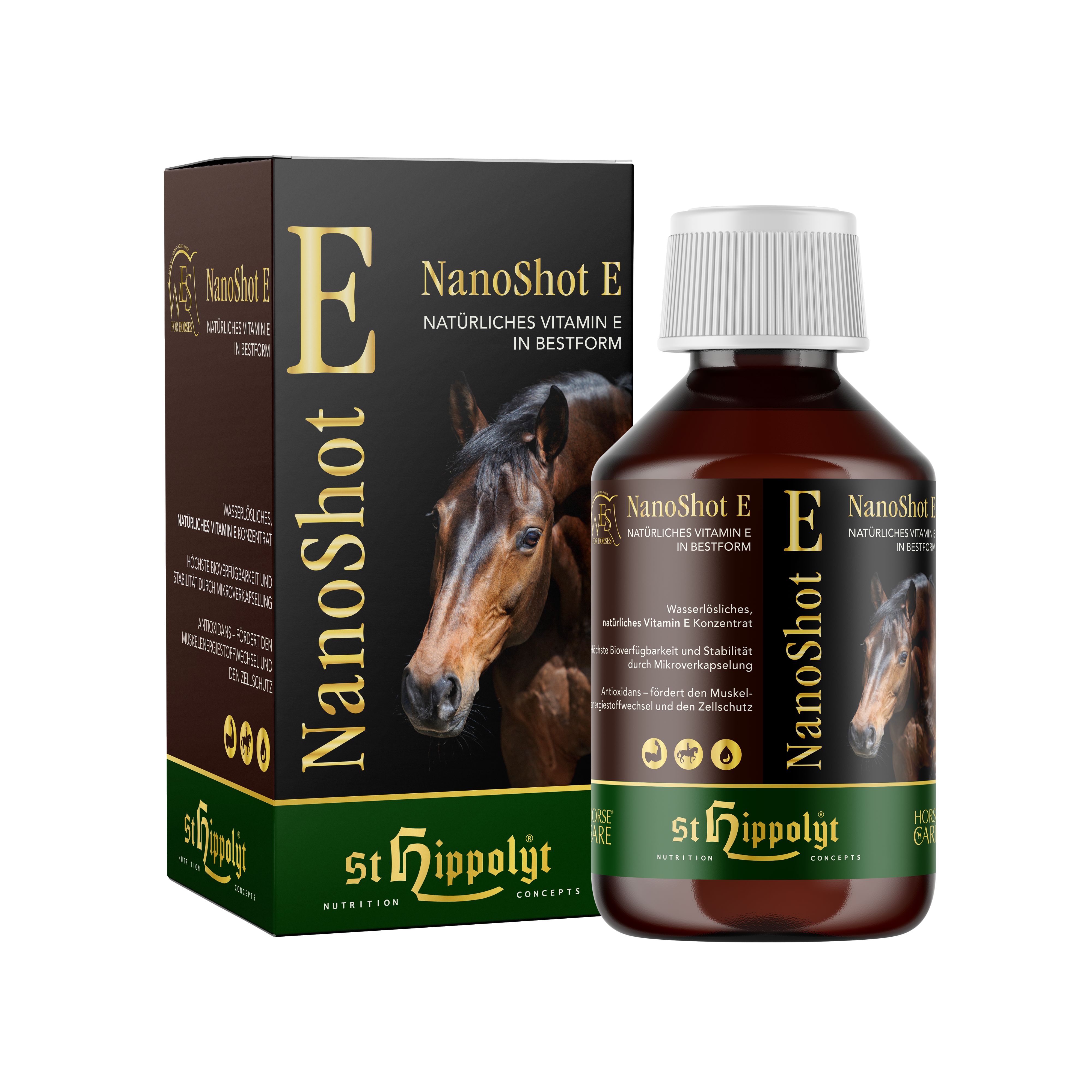 St. Hippolyt WES NanoShot E mit hoch verfügbarem Vitamin E 300 ml Flasche