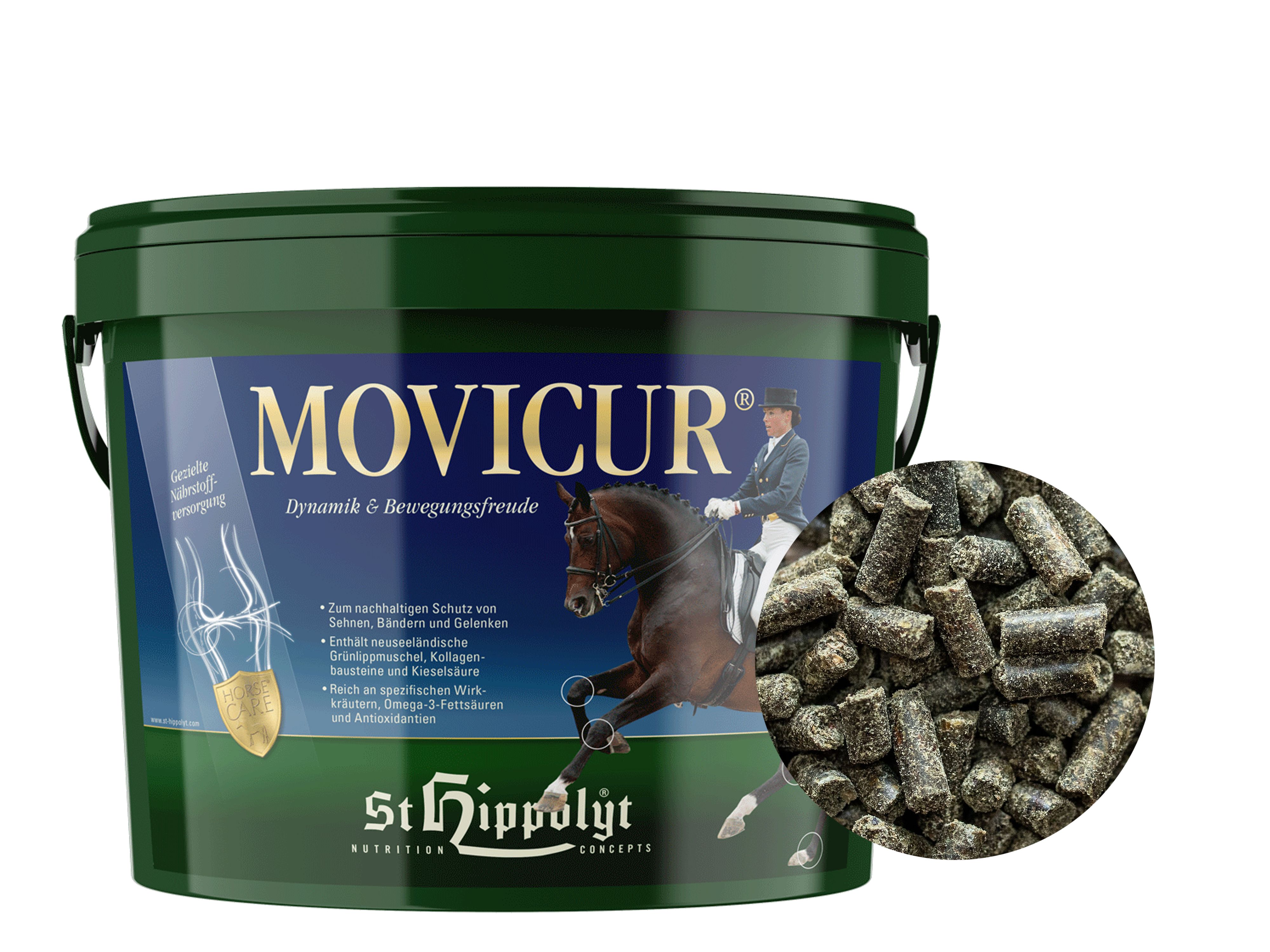 St. Hippolyt Movicur mit Wirkstoffen für Sehnen, Bänder und Gelenke 5 kg Eimer