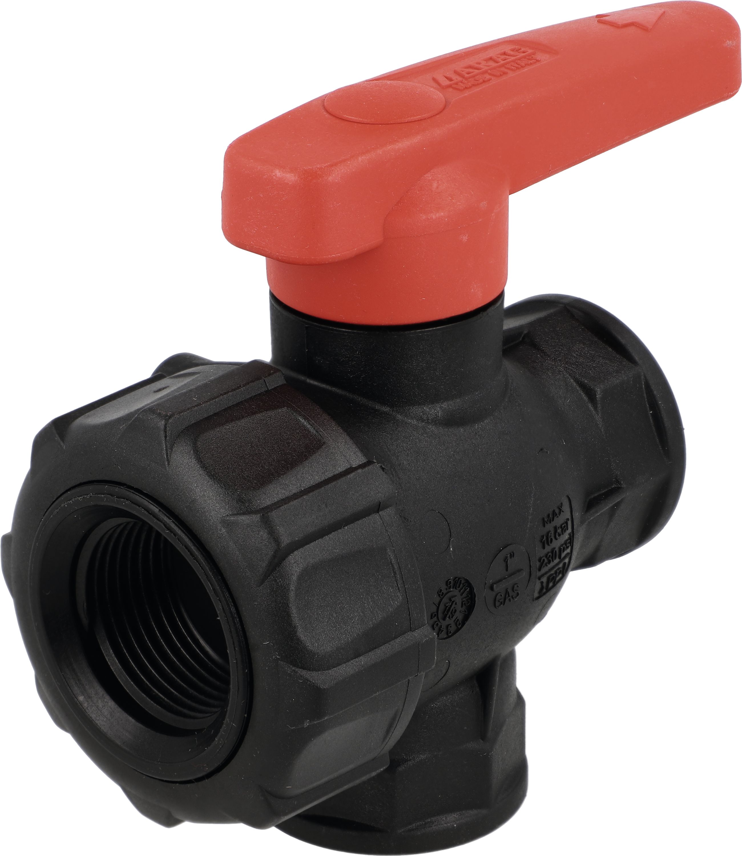 Agrotop Dreiwegehahn, G 1" IG, Betriebsdruck max. 16 bar, 15472