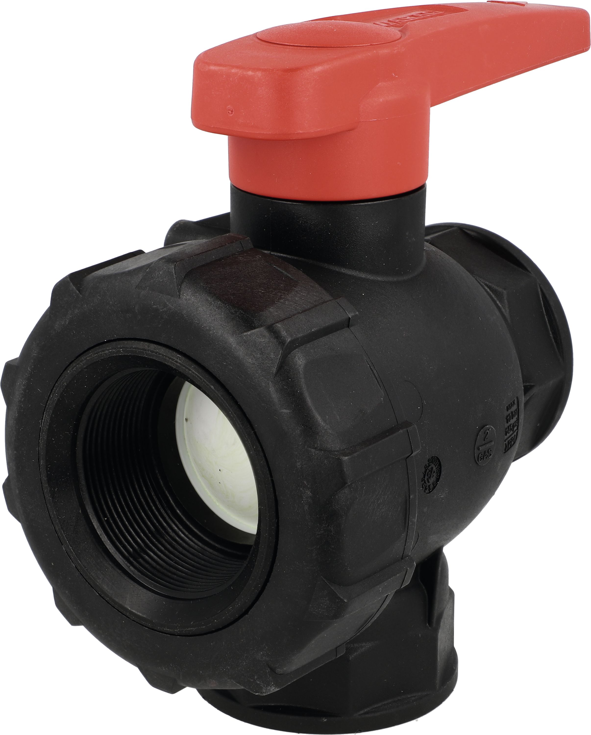 Agrotop Dreiwegehahn, G 2" IG, Betriebsdruck max. 10 bar, 15475