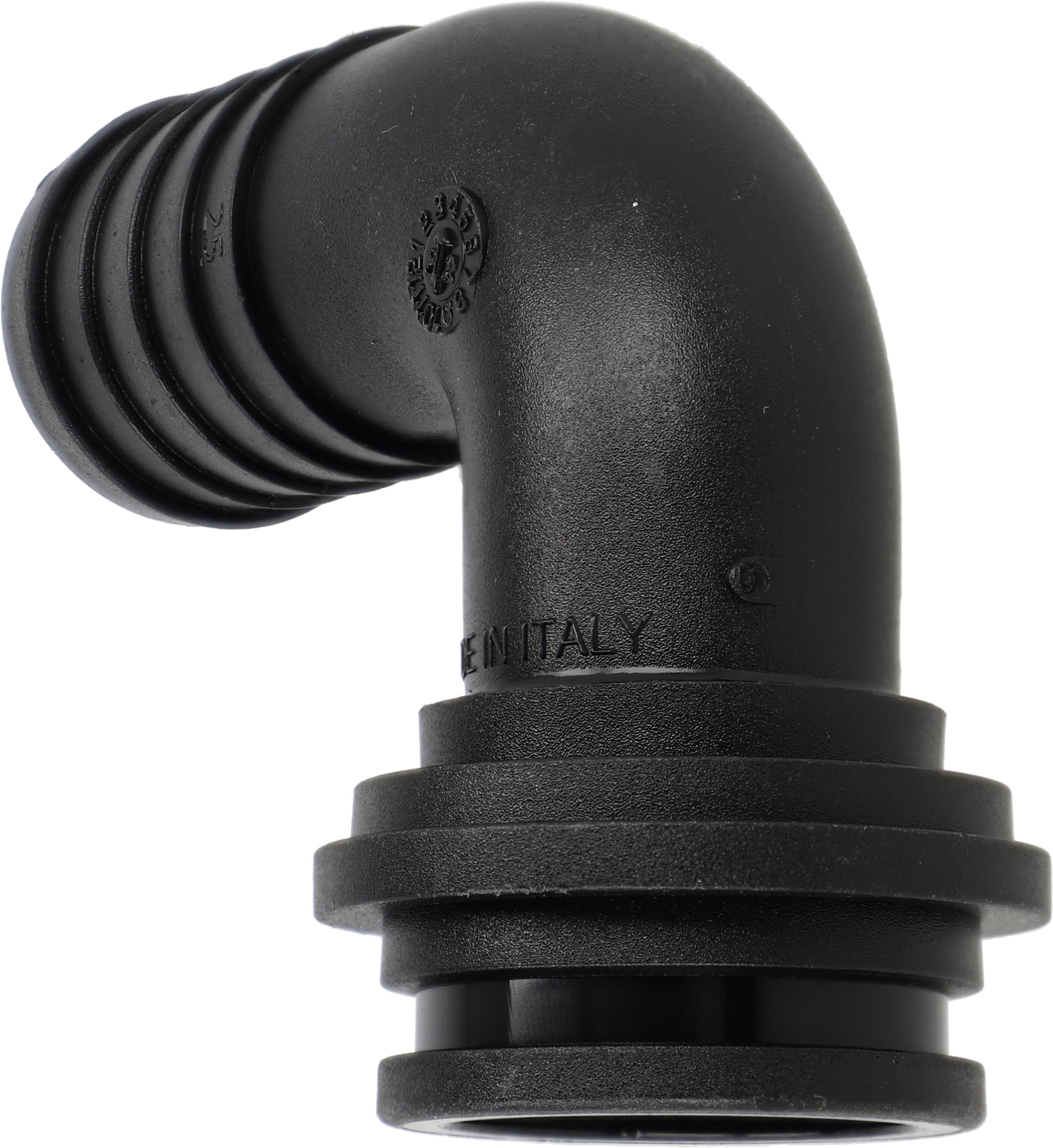 Agrotop Schlauchanschluss Ø Tülle 25 mm 90 ° gebogen, für Überwurfmutter/O-Ring G 1 1/4" IG BSP, 10663