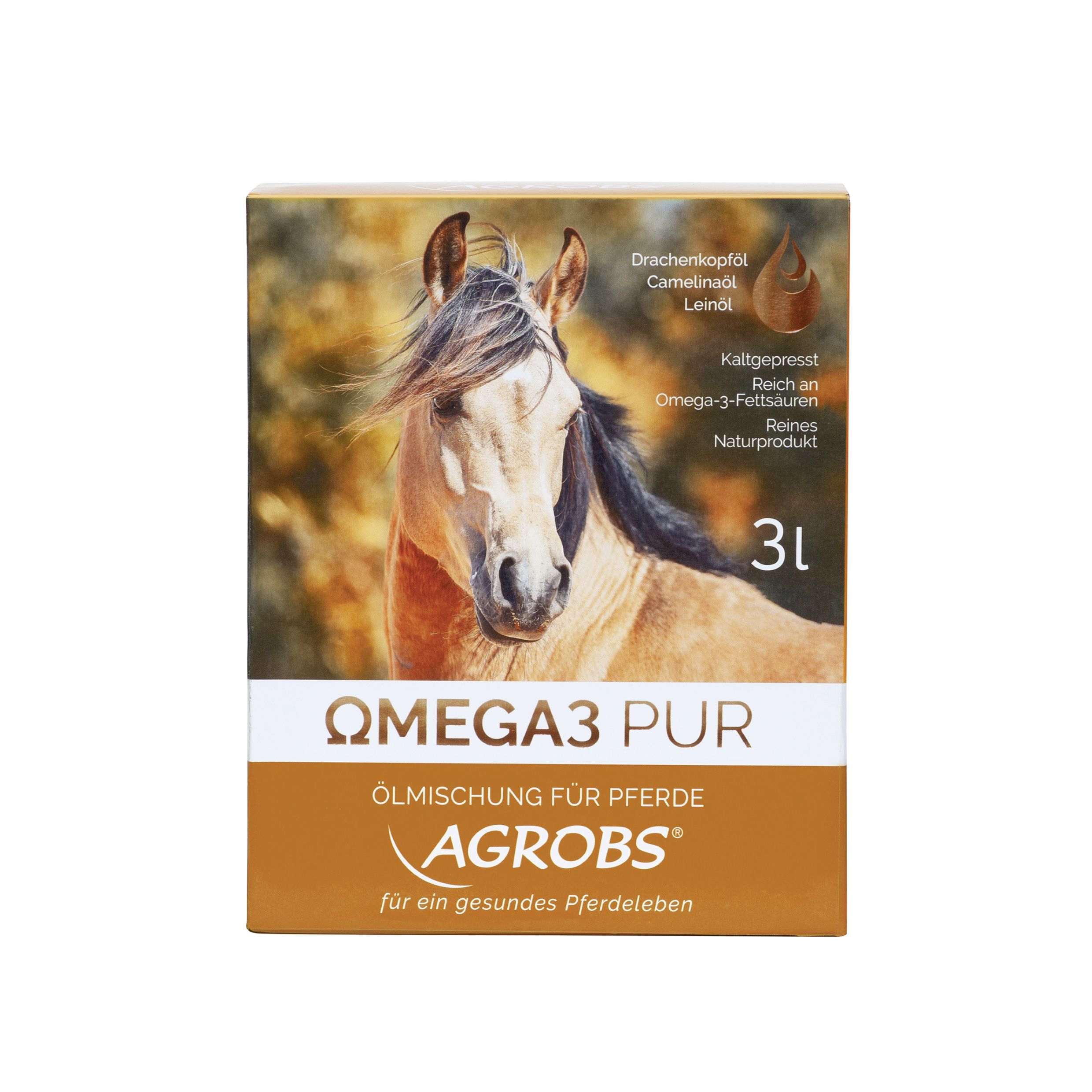 AGROBS Omega3 pur energiereiche Ölmischung mit ungesättigten Fettsäuren 3 kg Kanister