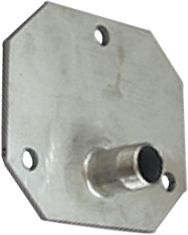 Cemo Flansch mit Gewindeanschluss gerade 2" AG, Edelstahl für 3-Loch-Flansch für GFK oval 1.600 – 10.000 l, PE 2.000 l, 1390