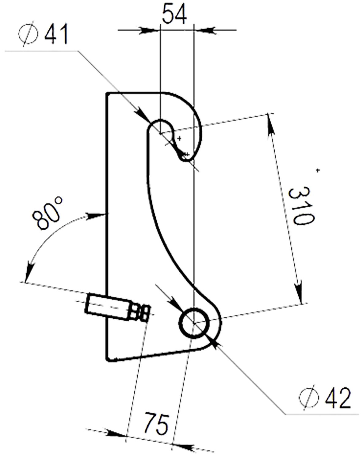 Düvelsdorf Anschweißplatte für Radlader Atlas AR40 – AR80, 2 St. 5110080