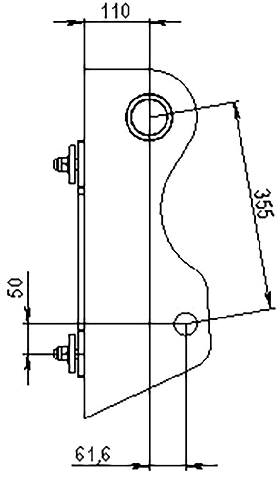 Düvelsdorf Anschraubplatte D-Lock für Radlader Manitou, 2 St., 5120100