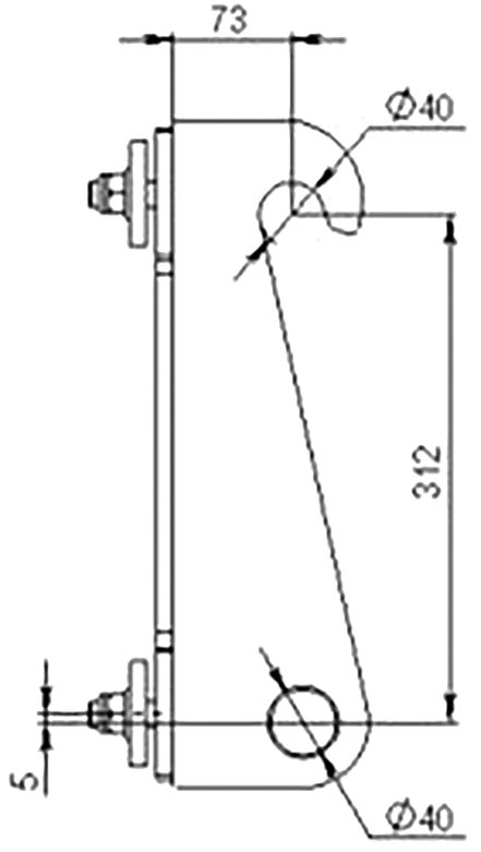 Düvelsdorf Anschraubplatte D-Lock für Radlader Volvo L30 – 35, 2 St., 5120125
