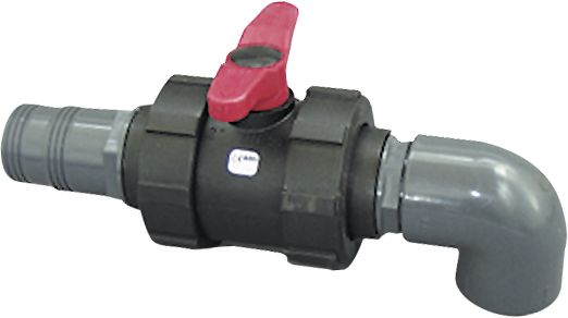 Cemo Absperrhahn 60 mm; 2 ", Kunststoff, für Spiralschlauch, 1681