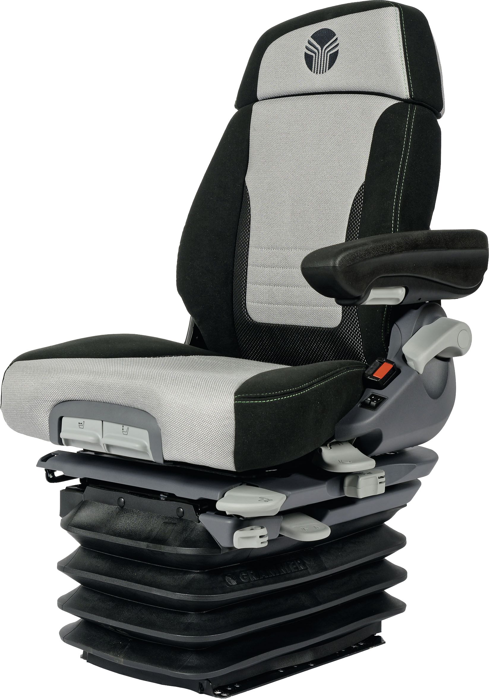 Grammer Traktorsitz "Maximo Dynamic Plus" für Fendt, Niederfrequenzfederung, Stoff, anthrazit/silber