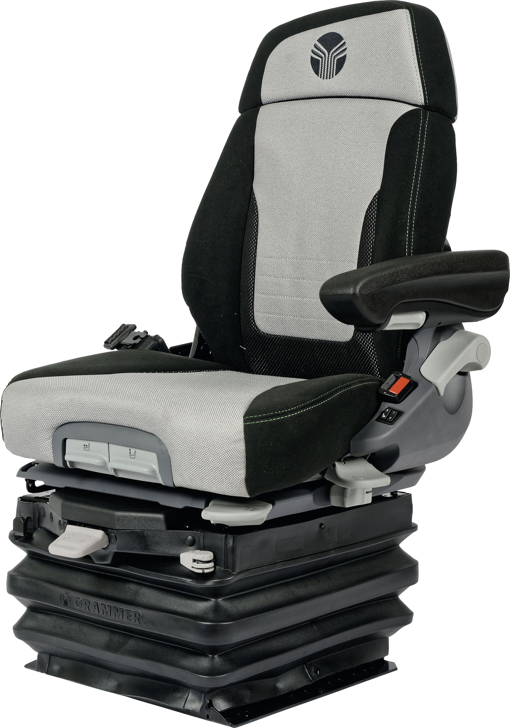 Grammer Traktorsitz "Maximo XT Dynamic Plus" für Fendt, Niederfrequenzfederung, extrabreit, Stoff, anthrazit/silber