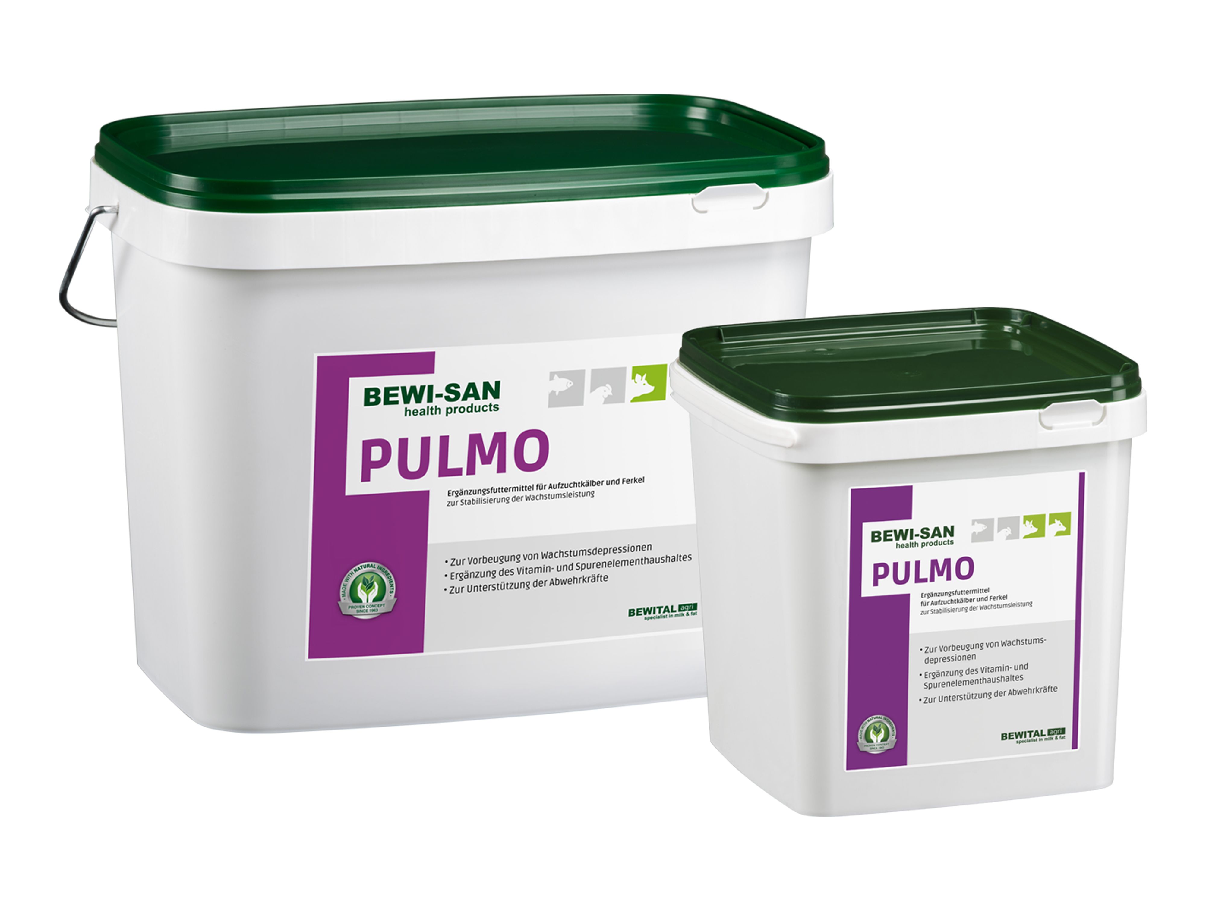 BEWI-SAN Pulmo appetitanregendes Ergängzungsfutter zur Stabilisierung der Wachstumsleistung in der Kälberaufzucht und Ferkelaufzucht Pulver 10 kg