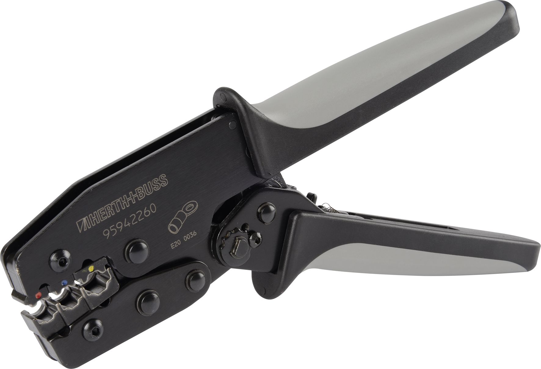 Herth + Buss Quetschzange automatisch, für isolierte Kontake (Flachstecker, Flachsteckhülse), 0,5 – 6 mm², 95 942 260