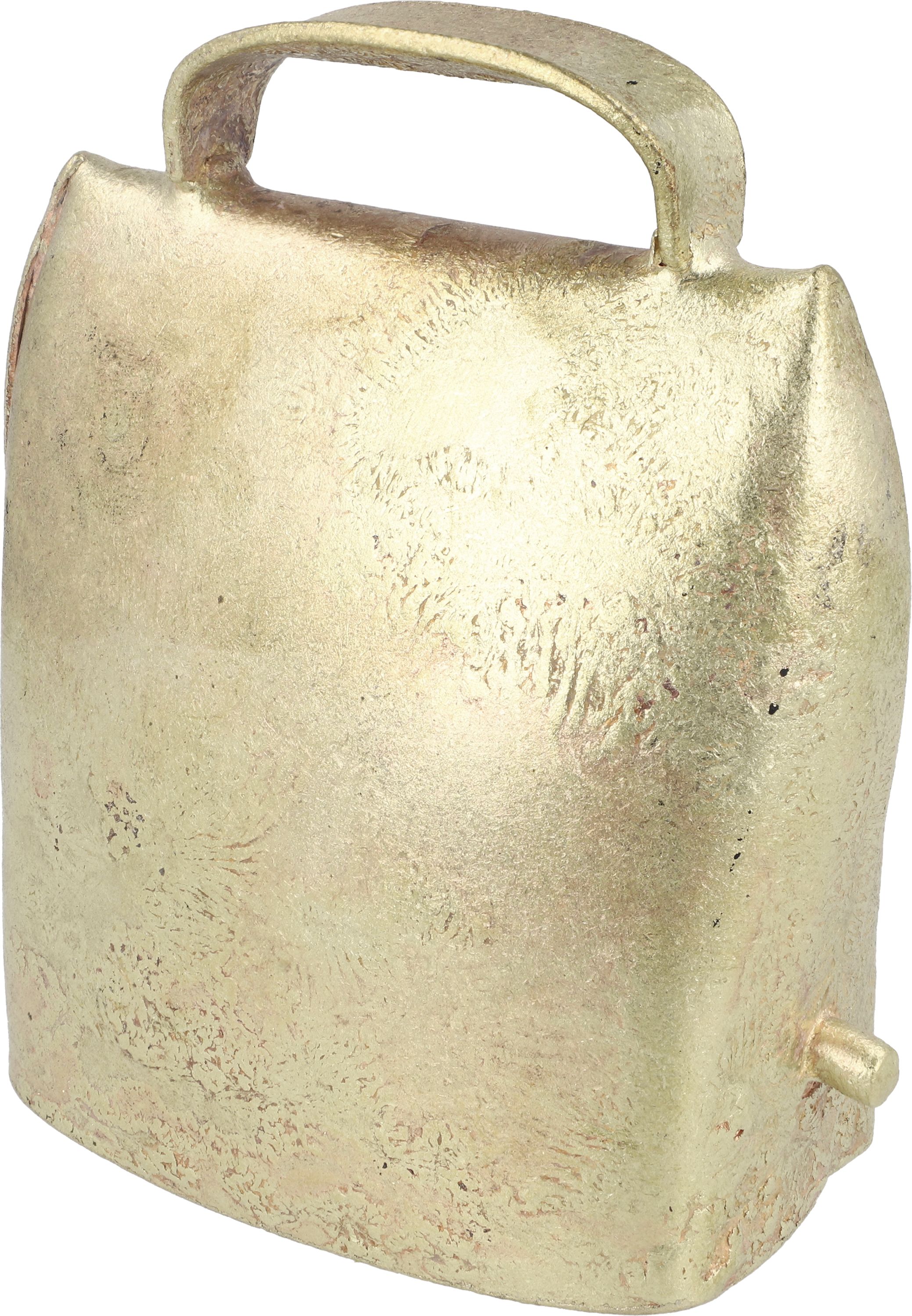 Flache Schelle Maul 70 mm, Bügel 45 mm, Stahlblech, feuerverkupfert, überlappend gelötet