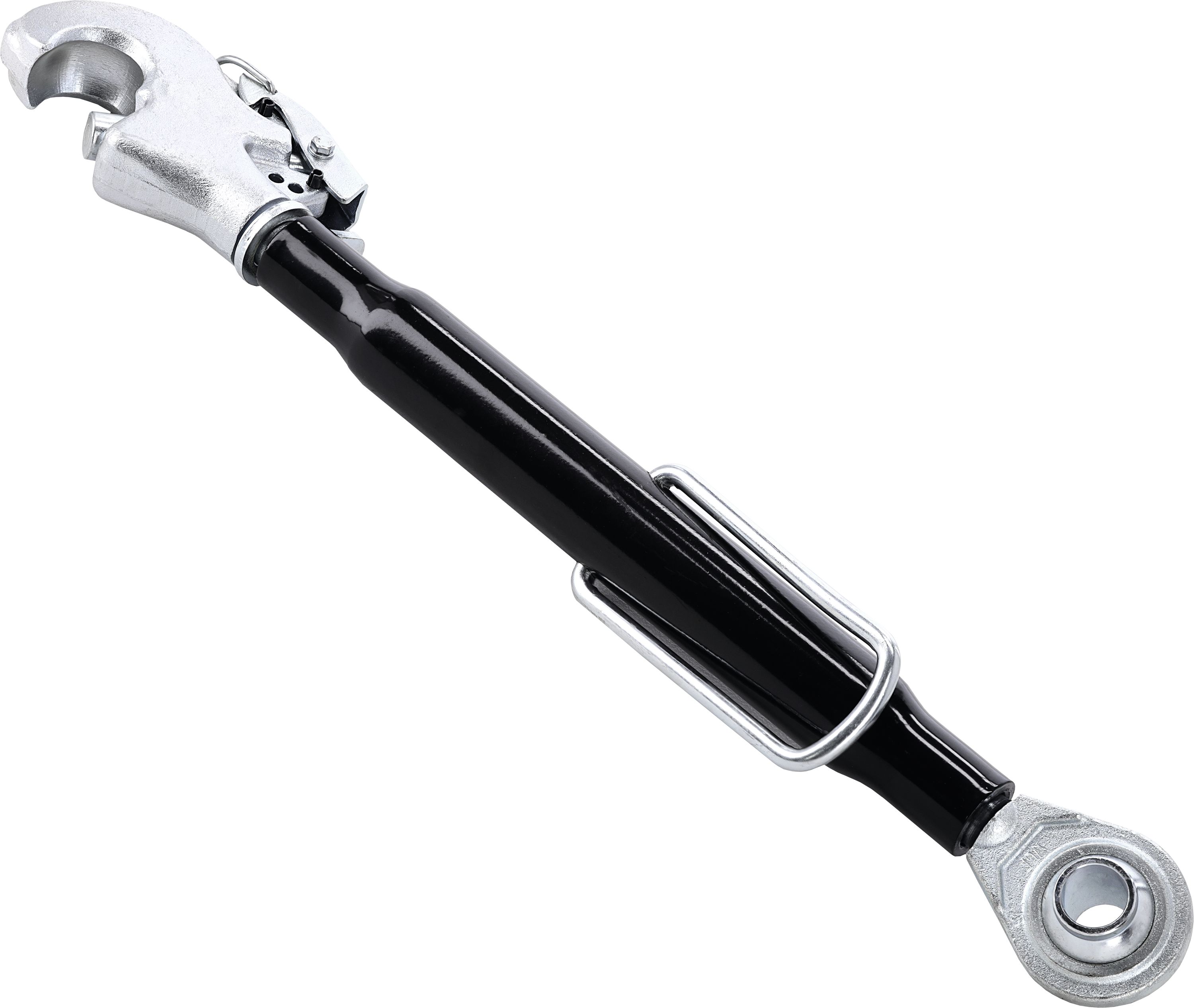 Oberlenker Kat. 2 515 – 755 mm, mit Fanghaken und Kugelgelenk, M 30 x 3,5, pulverbeschichtet (Hülse)