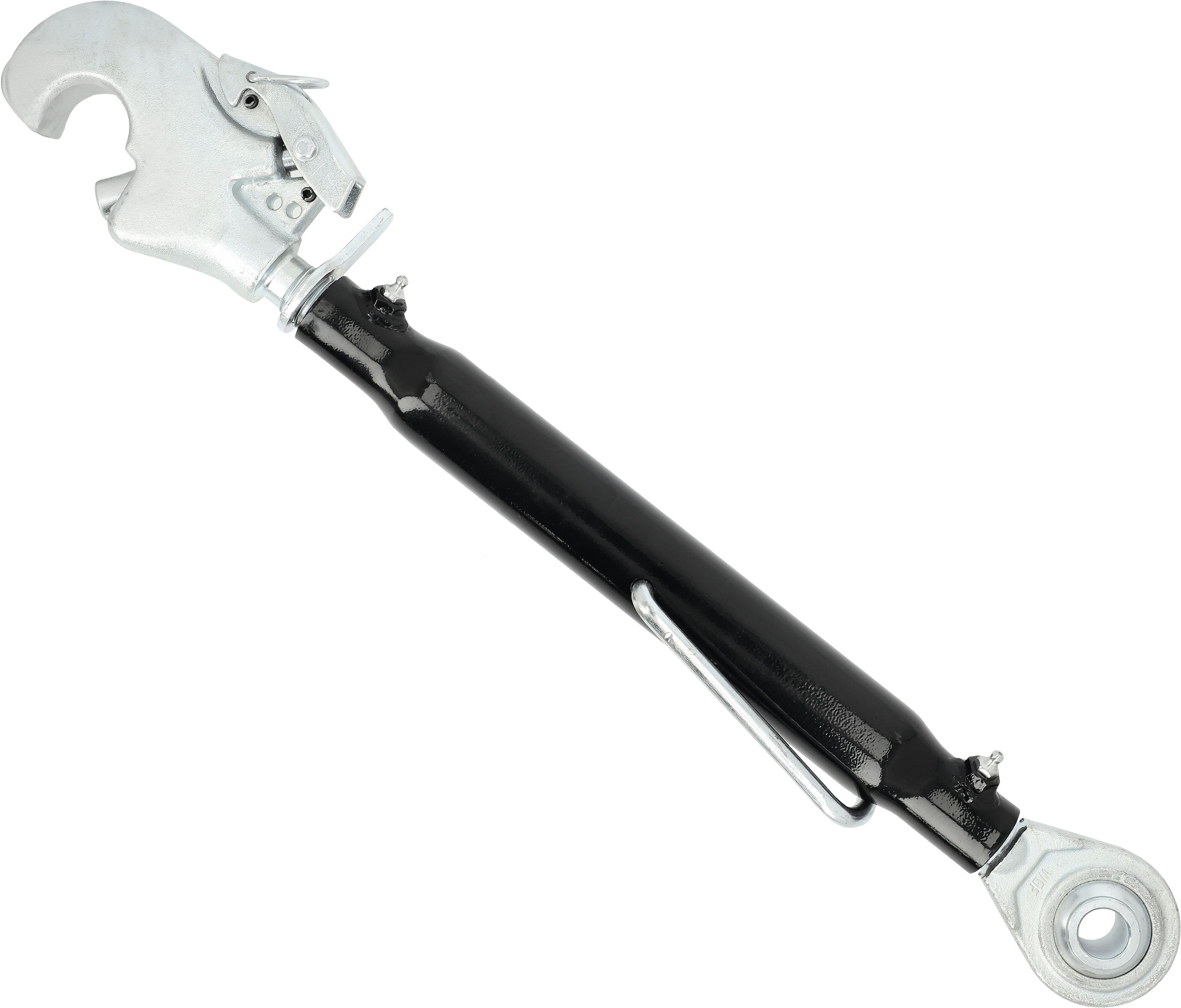 Oberlenker Kat. 2/22,25 mm 695 – 930 mm, mit Fanghaken und Kugelgelenk, M 30 x 3,5, pulverbeschichtet (Hülse), für Fendt