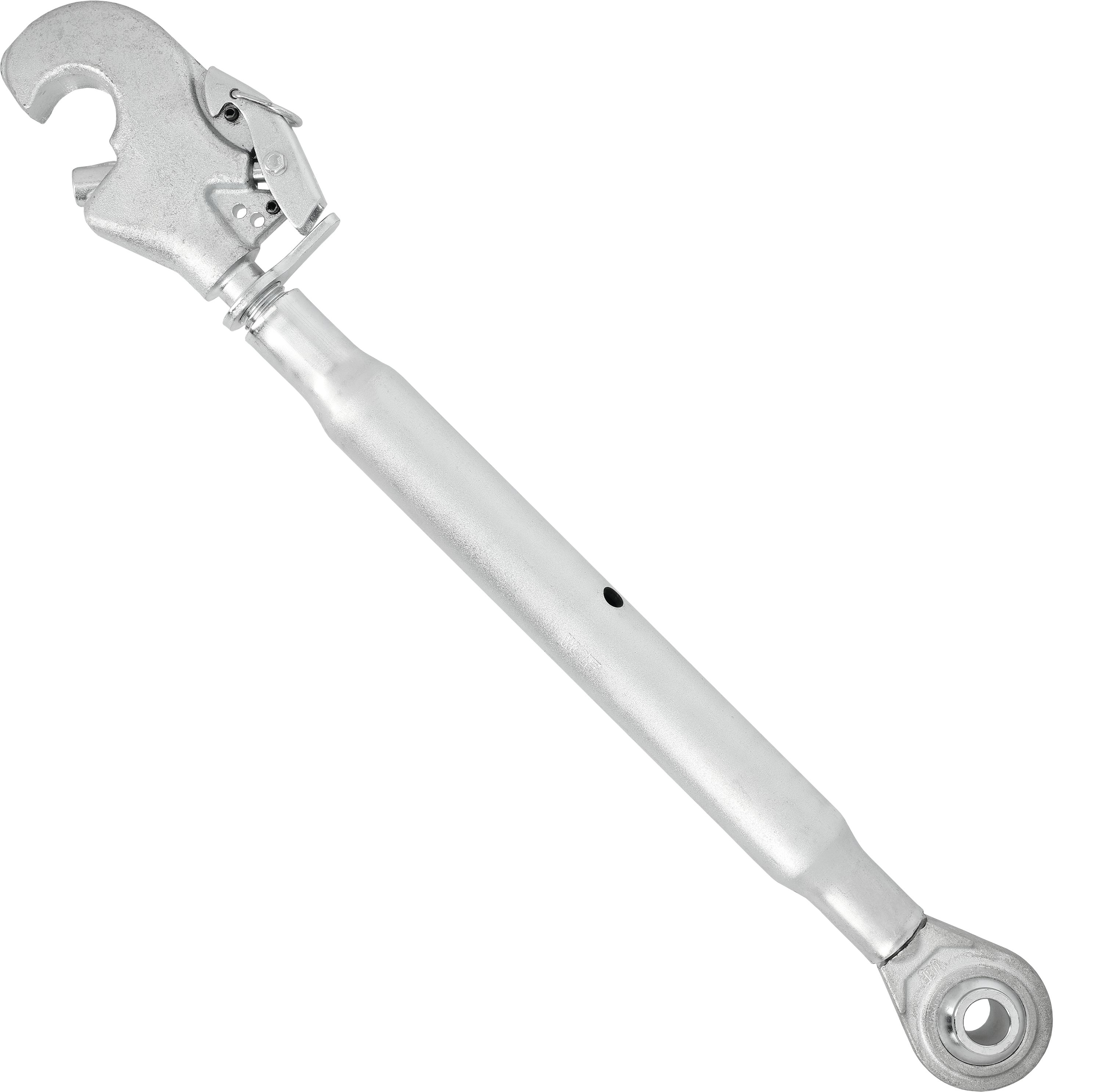 Oberlenker Kat. 2/22,25 mm 695 – 930 mm, mit Fanghaken und Kugelgelenk, M 30 x 3,5, verzinkt (Hülse), für Fendt