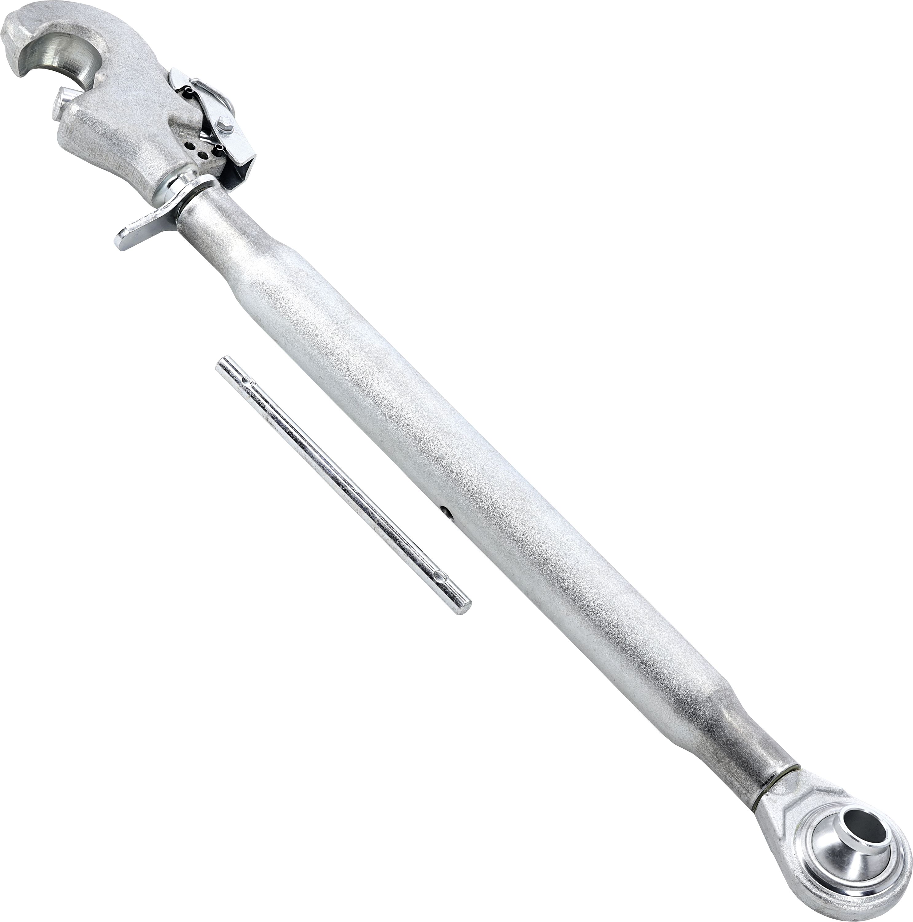 Oberlenker Kat. 2 785 – 1.025 mm, mit Fanghaken und Kugelgelenk, M 30 x 3,5, verzinkt (Hülse)