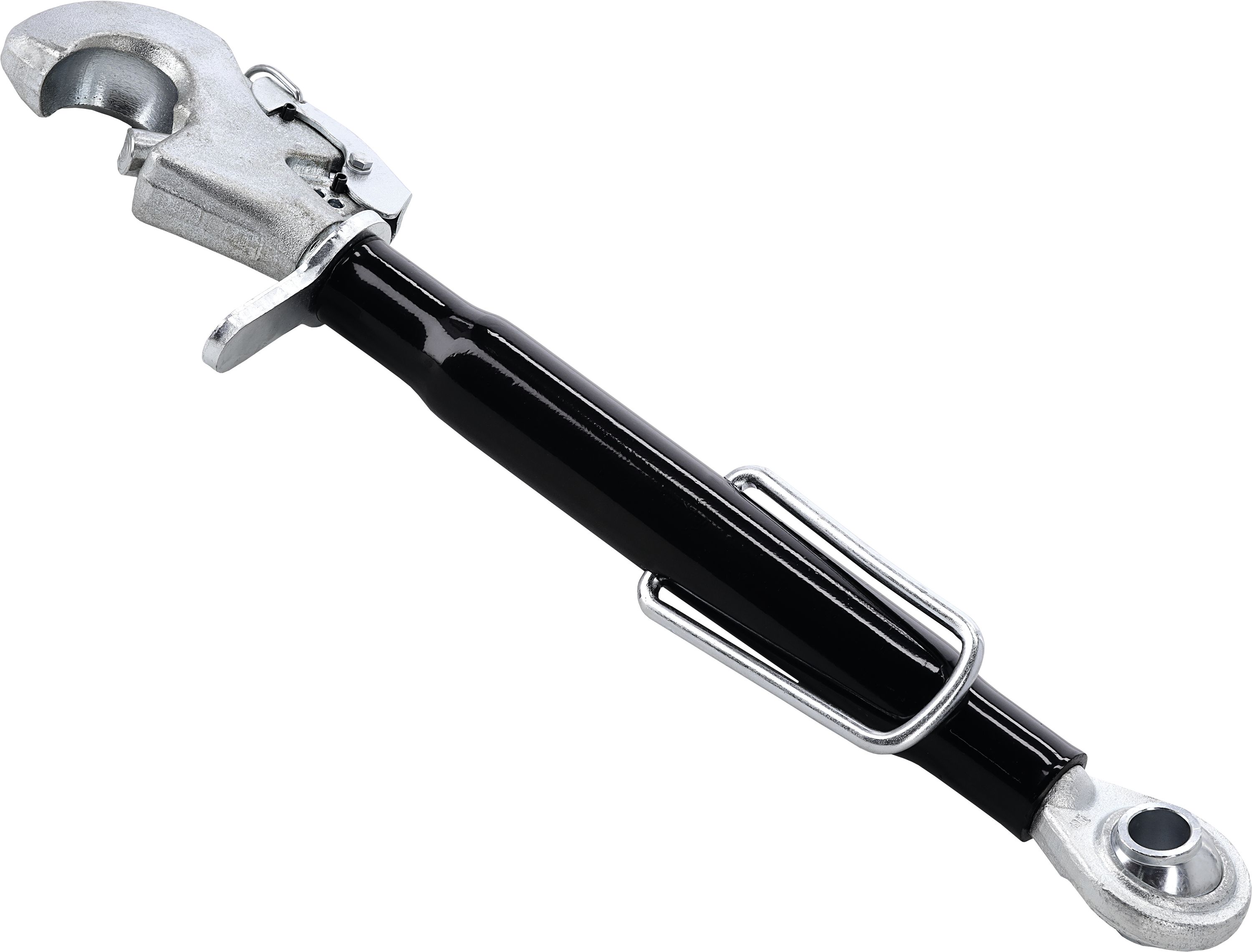 Oberlenker Kat. 3; Kat. 2 740 – 1.060 mm, mit Fanghaken und Kugelgelenk, M 36 x 3, pulverbeschichtet (Hülse), für