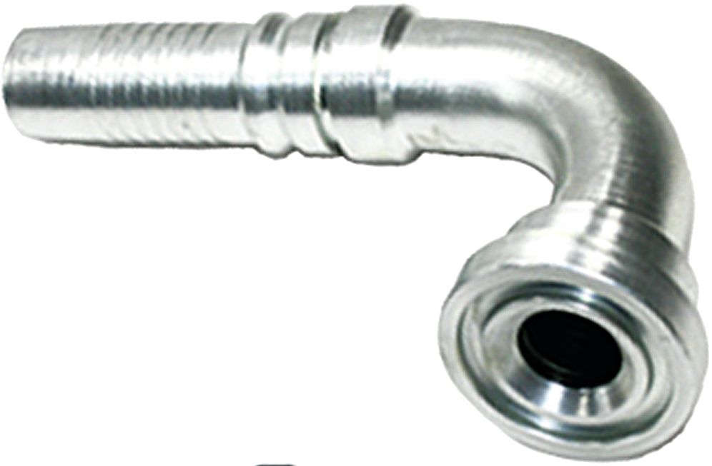 SAE-Flanschnippel "SFS-S 6000 PSI" schwer, 90 °, Stahl, mit Ausreißsicherung Interlock, NW DN 20 - 3/4", Ø 41,3 mm