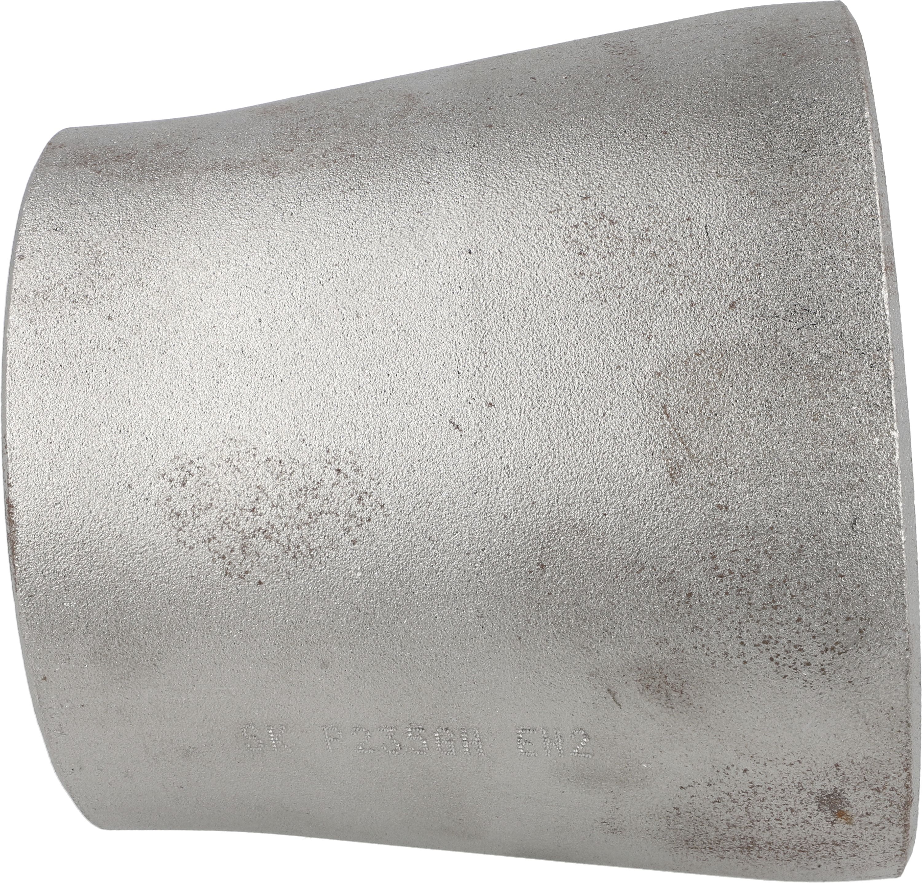 Reduzierstück 133 mm; 88,9 mm, DIN 2616, Stahl schwarz, Stumpfschweißung