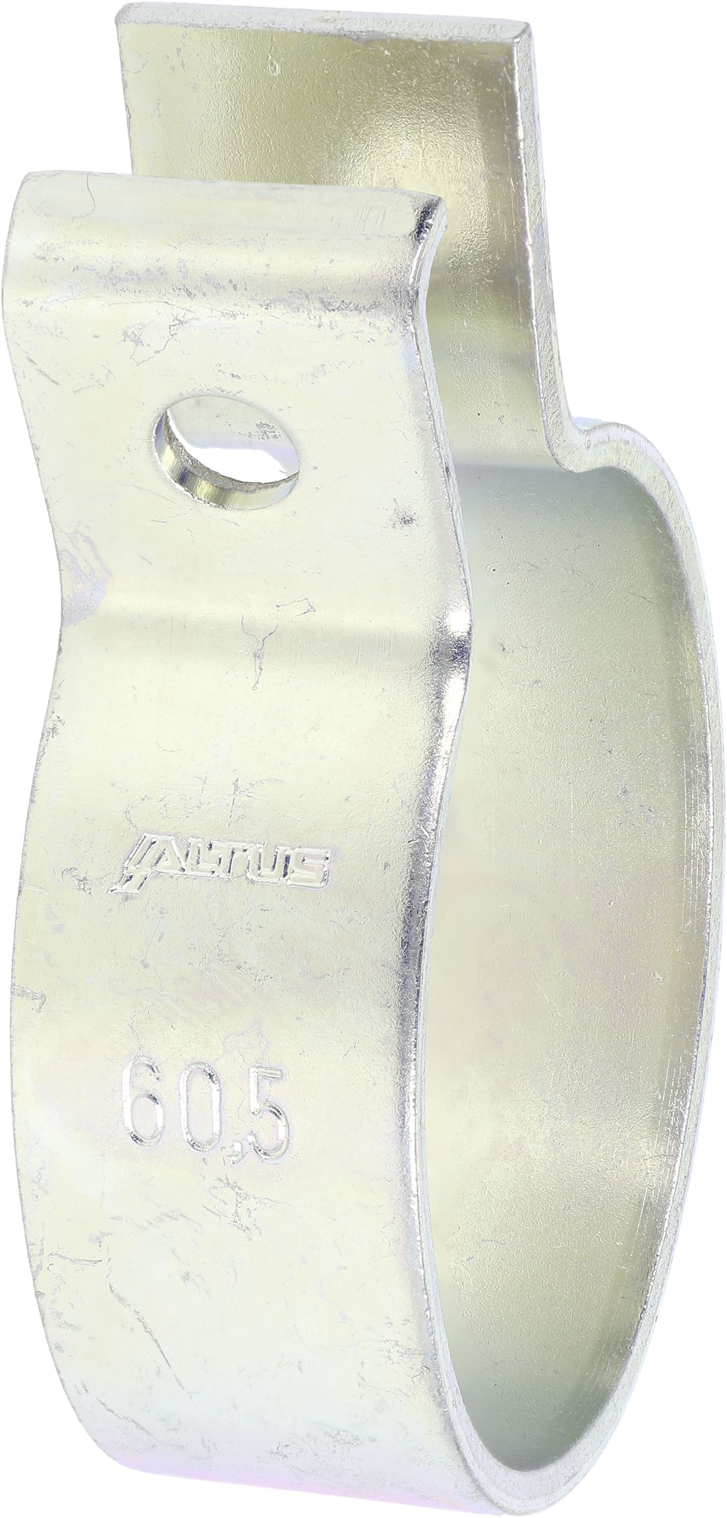 Fendt Auspuffschelle DIN 71555 Ø innen 60,5 mm, verzinkt (ZN12B), für Auspuffendrohr unten Traktor Geräteträger, X456662200000