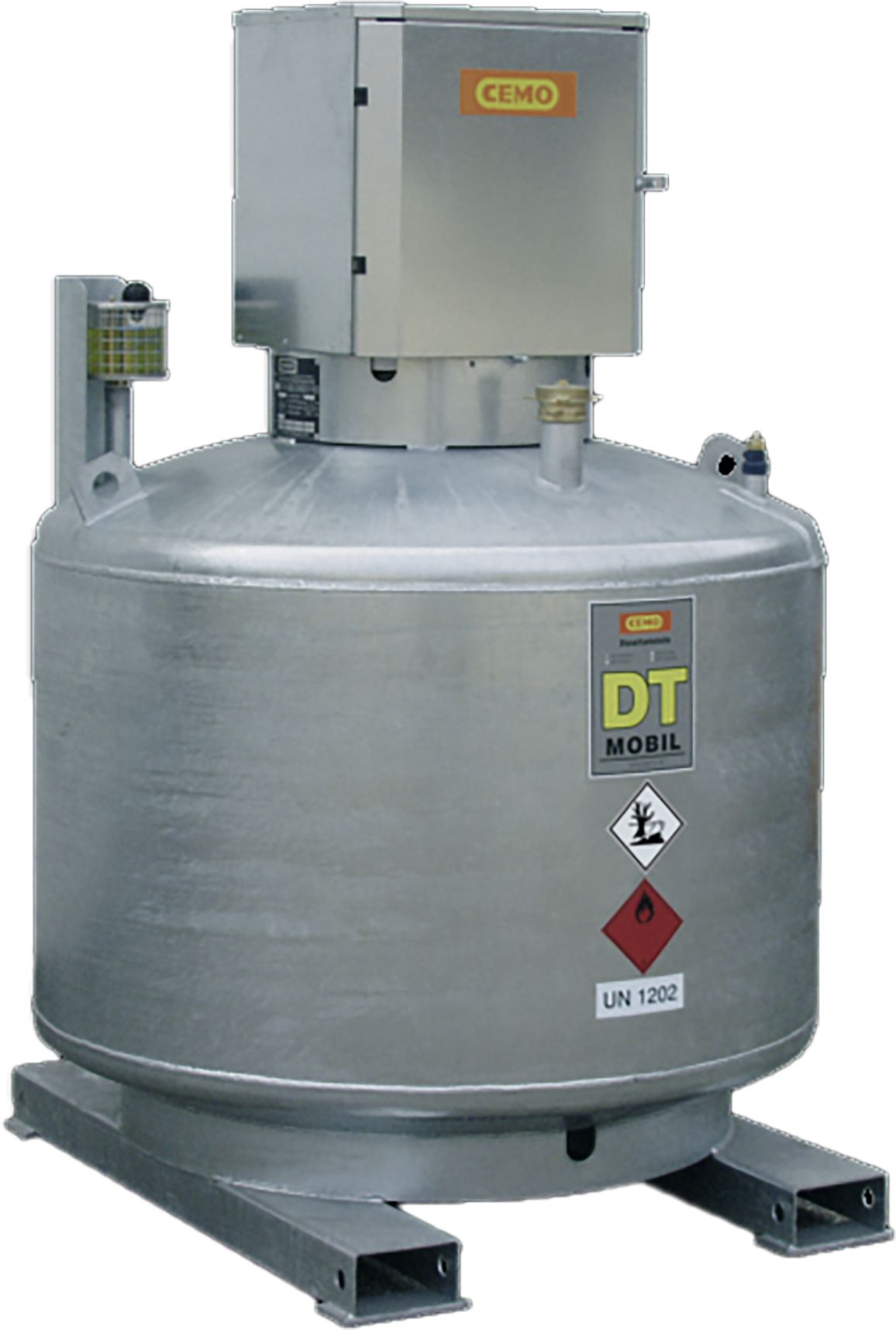 Cemo Tankanlage "DT-Mobil" 980 l, für Diesel, mobil, ohne Pumpe, doppelwandig, abschließbarer Pumpenschrank, 7751