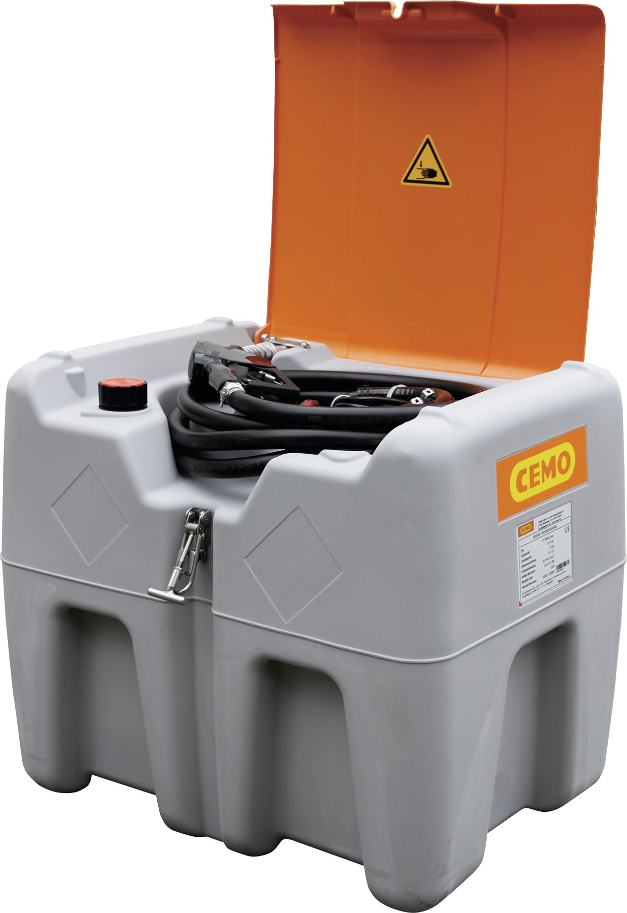 Cemo Tankanlage "DT-Mobil Easy" 210 l, für Diesel, mobil, 12 V-Pumpe, mit Automatik-Zapfpfistole, Deckel, 10983