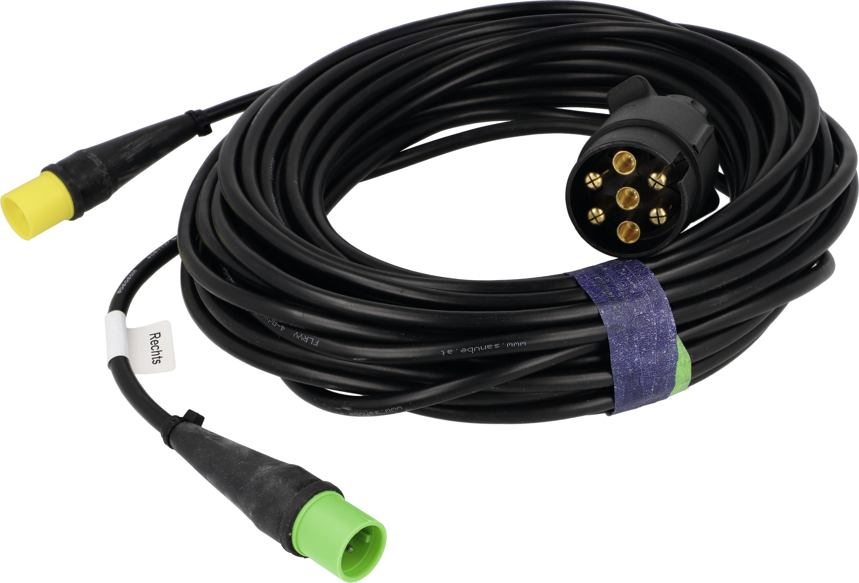 Verlängerungskabel "N-Typ" 5,5 m, 12 V, 7-polig, Alu-Stecker, ISO 1724 N-Typ