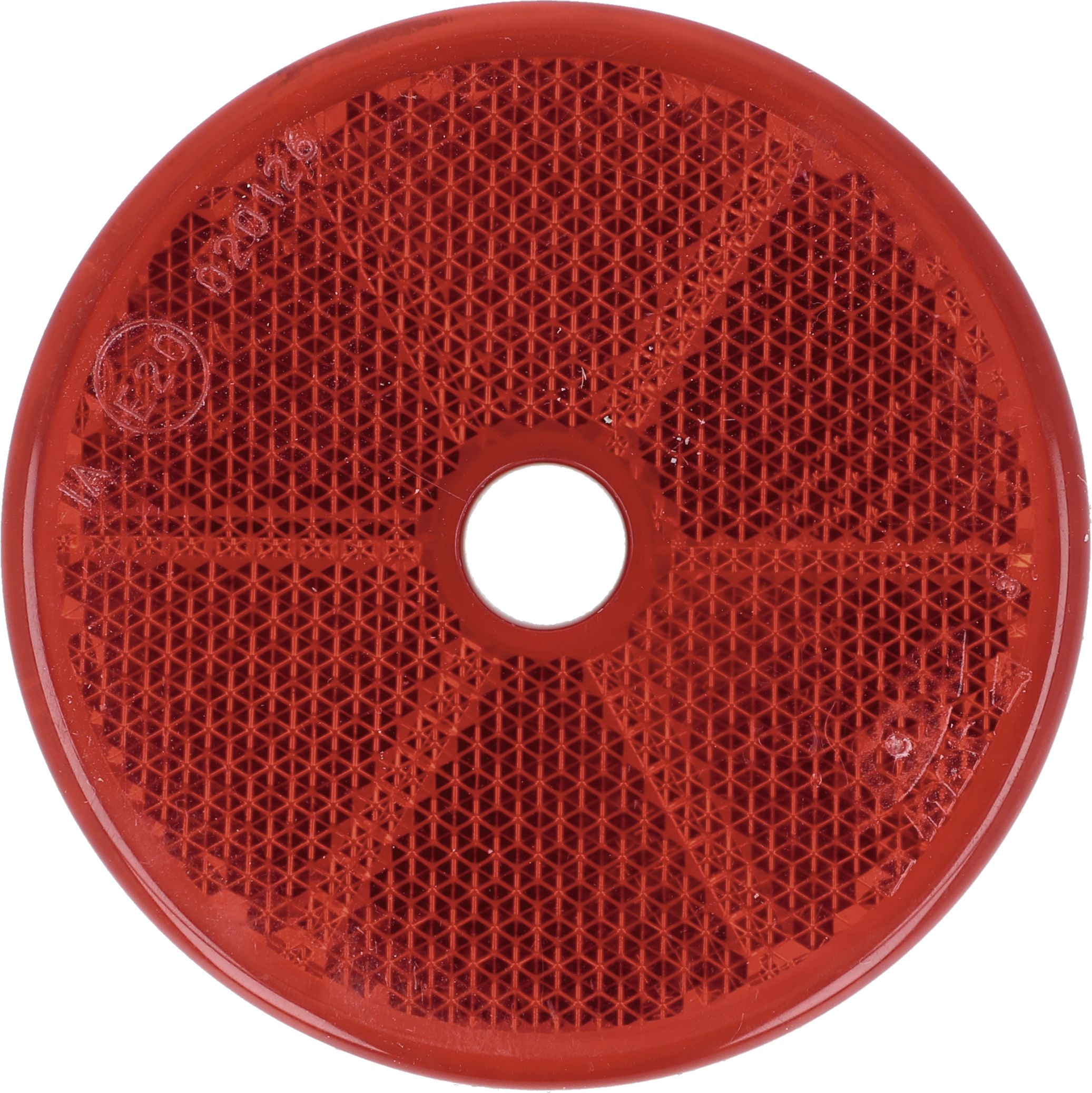 Rückstrahler rund, rot, Ø 60 mm, geschraubt