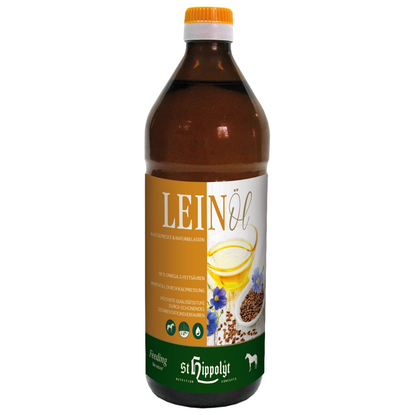 St. Hippolyt Leinöl mit ungesättigten Fettsäuren 750 ml Flasche