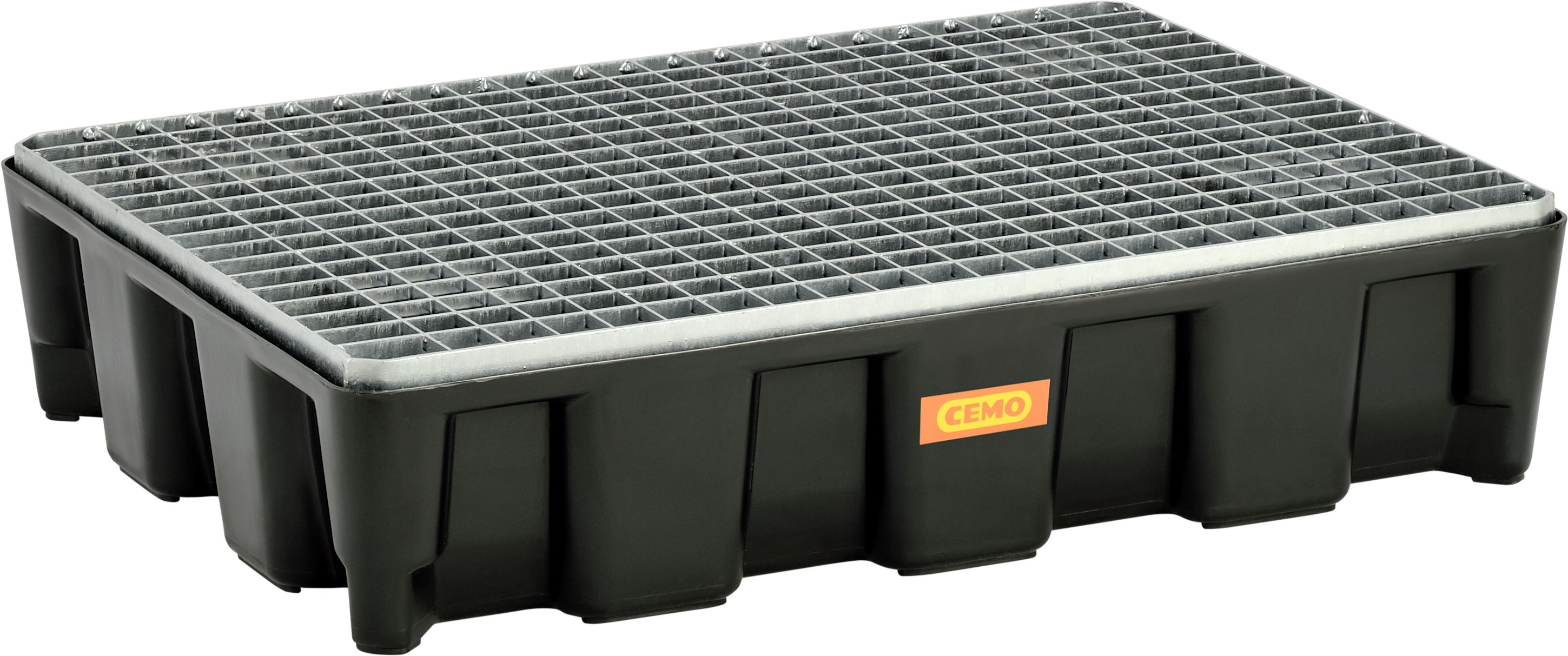 Cemo Auffangwanne "HD" 60 l, B x H x T: 80 x 18 x 60 cm, mit verzinktem Stahlgitterrost, 11135