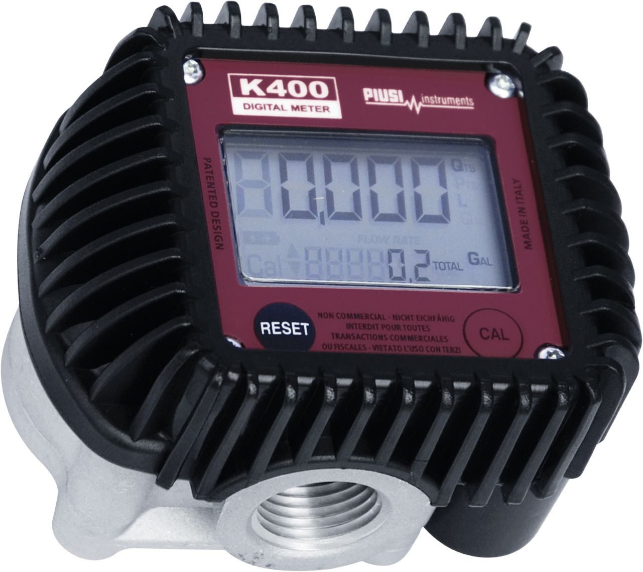 Cemo Durchflusszähler "K400" 1 – 30 l/min, digital, für Schmierstoffe, für Trolleys, Tankanlagen und Pumpen, 8574