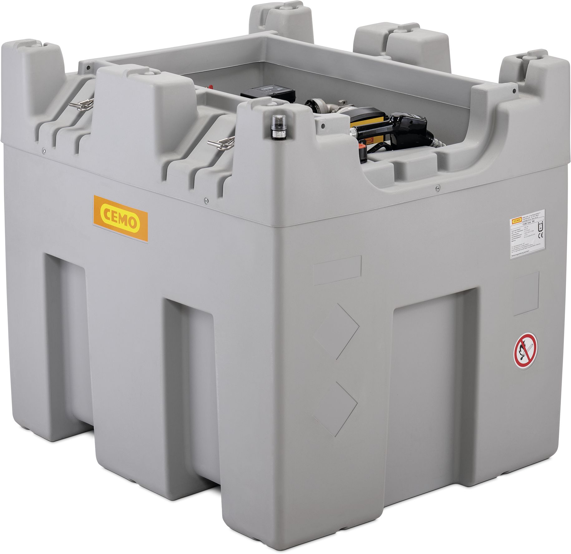 Cemo Tankanlage "Cube Indoor Premium" 980 l, für Diesel, stationär, 230 V-Pumpe, 11630