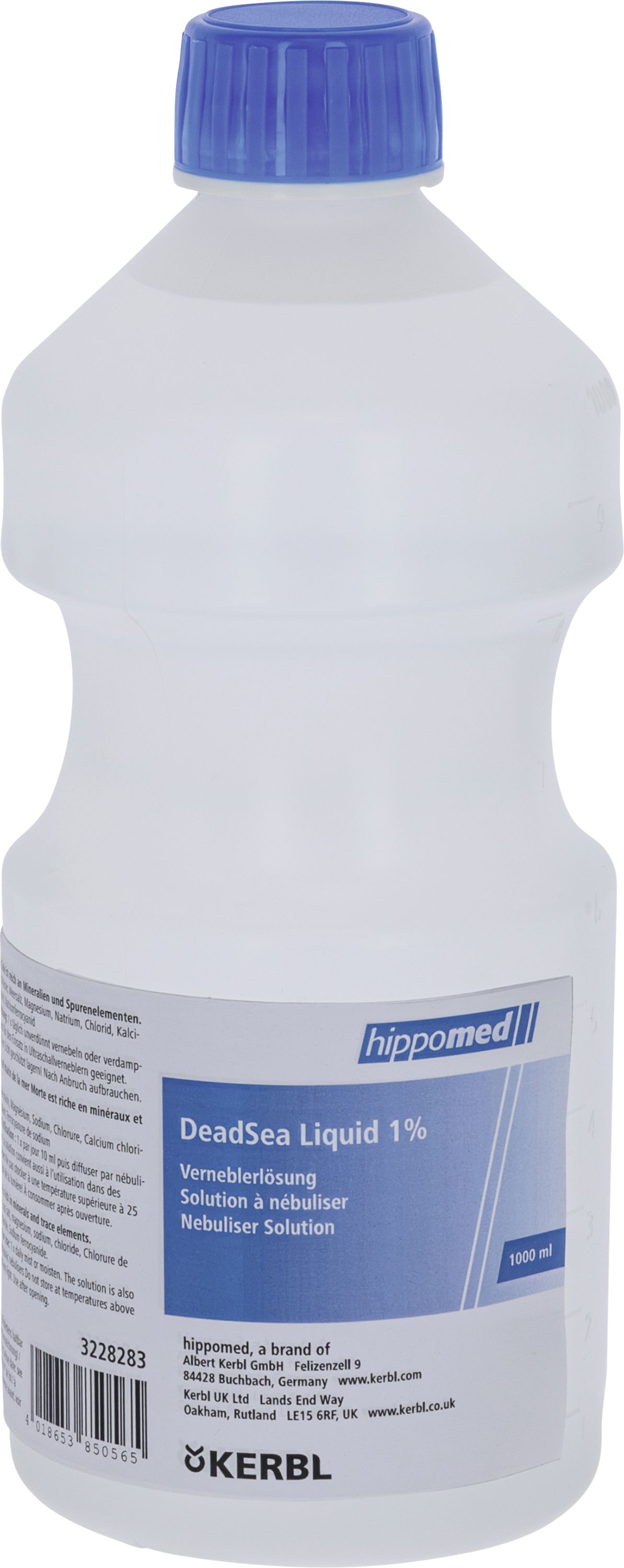 KERBL Inhalationslösung "DeadSea Liquid" für Vernebler, Rauminhalation, Luftbefeuchtung, Konzentration 1 %