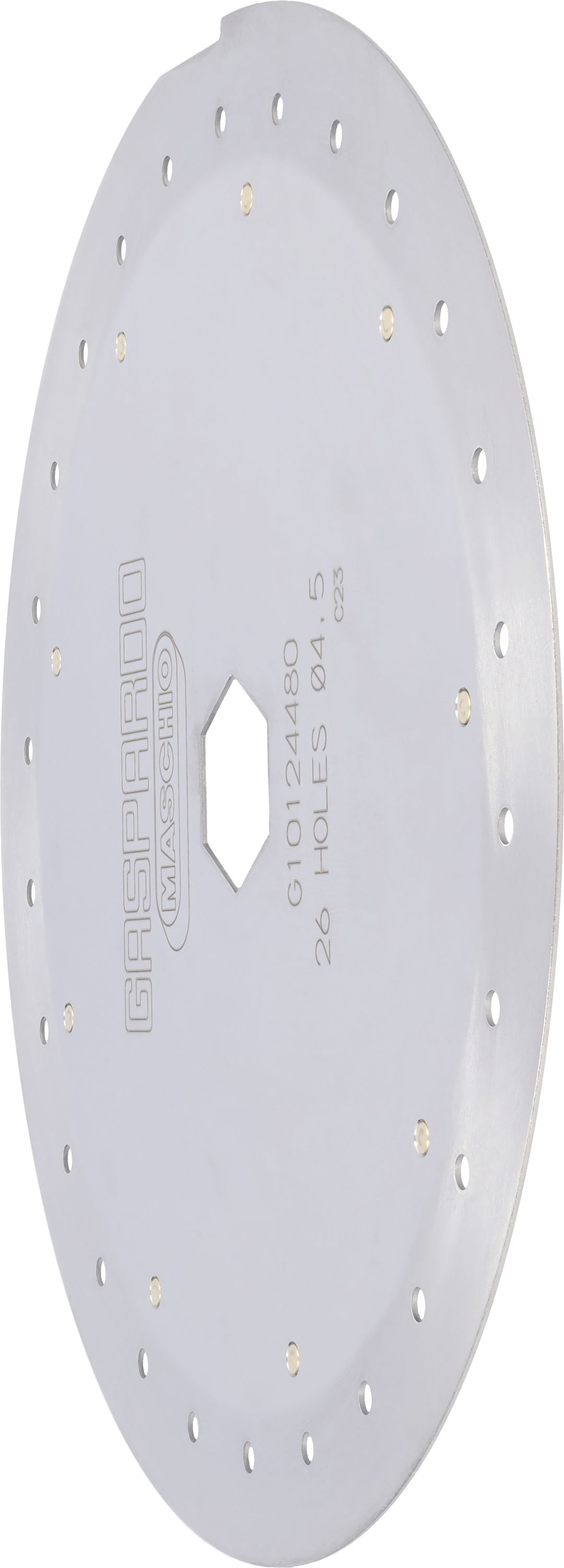 Gaspardo Säscheibe Set mit 8 x Säscheibe, 26 Bohrungen 4,5 mm, für Einzelkornsämaschine Mirka 8-reihig Isotronic ab Bj. 19, Saatgut Mais, G10124480R