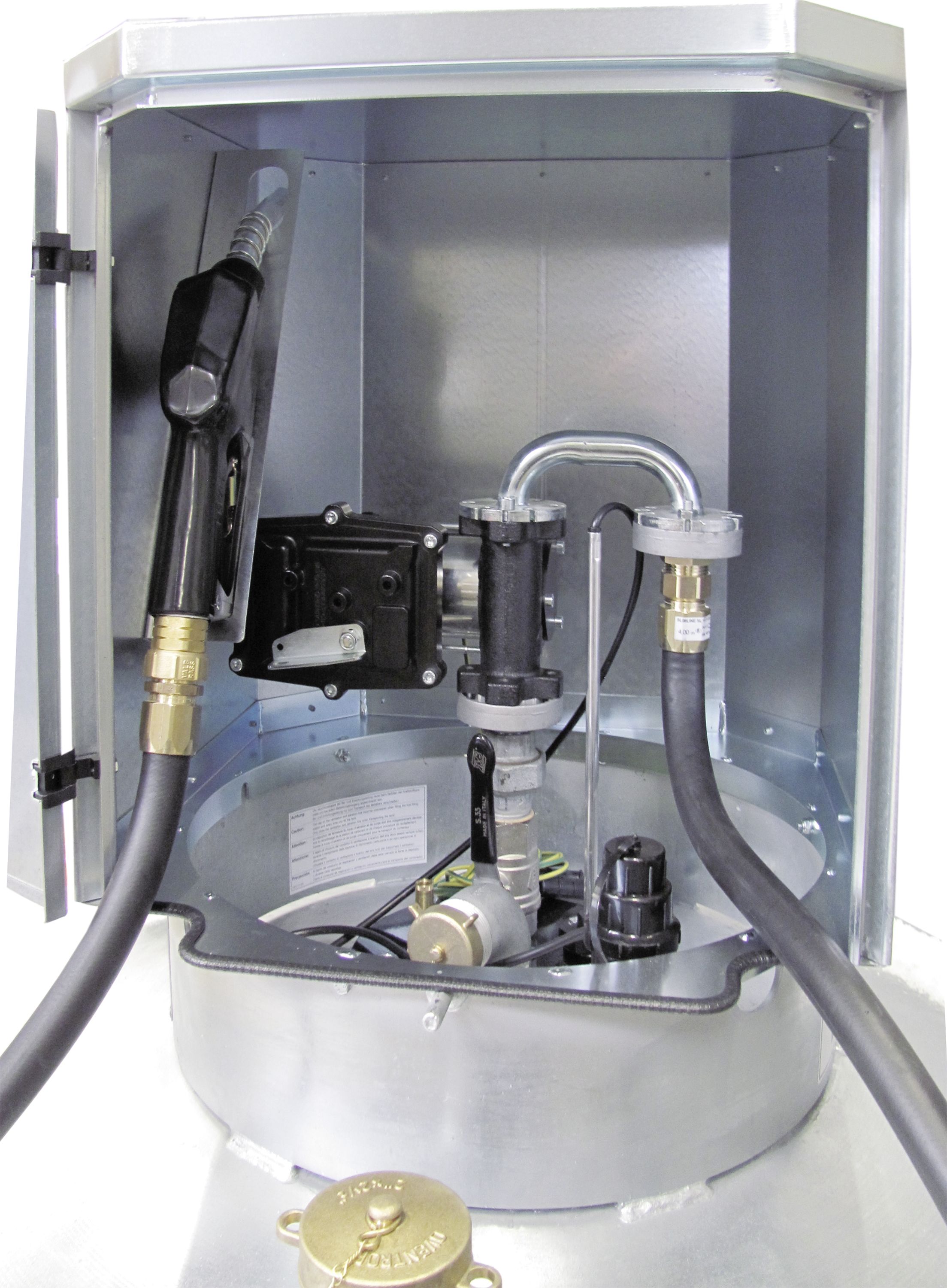 Cemo Elektropumpe 12 V 40 l/min, Benzin, Automatik-Zapfpistole, ATEX, für Tankanlage KS Mobil, 10257