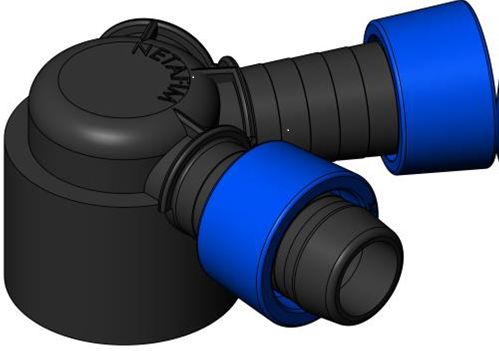 NETAFIM V-Verbinder Rohranschluss beidseitig; 16 mm x 3/4" IG, Ring, für dünnwandiges Tropfrohr, 100 St., 32500-017855