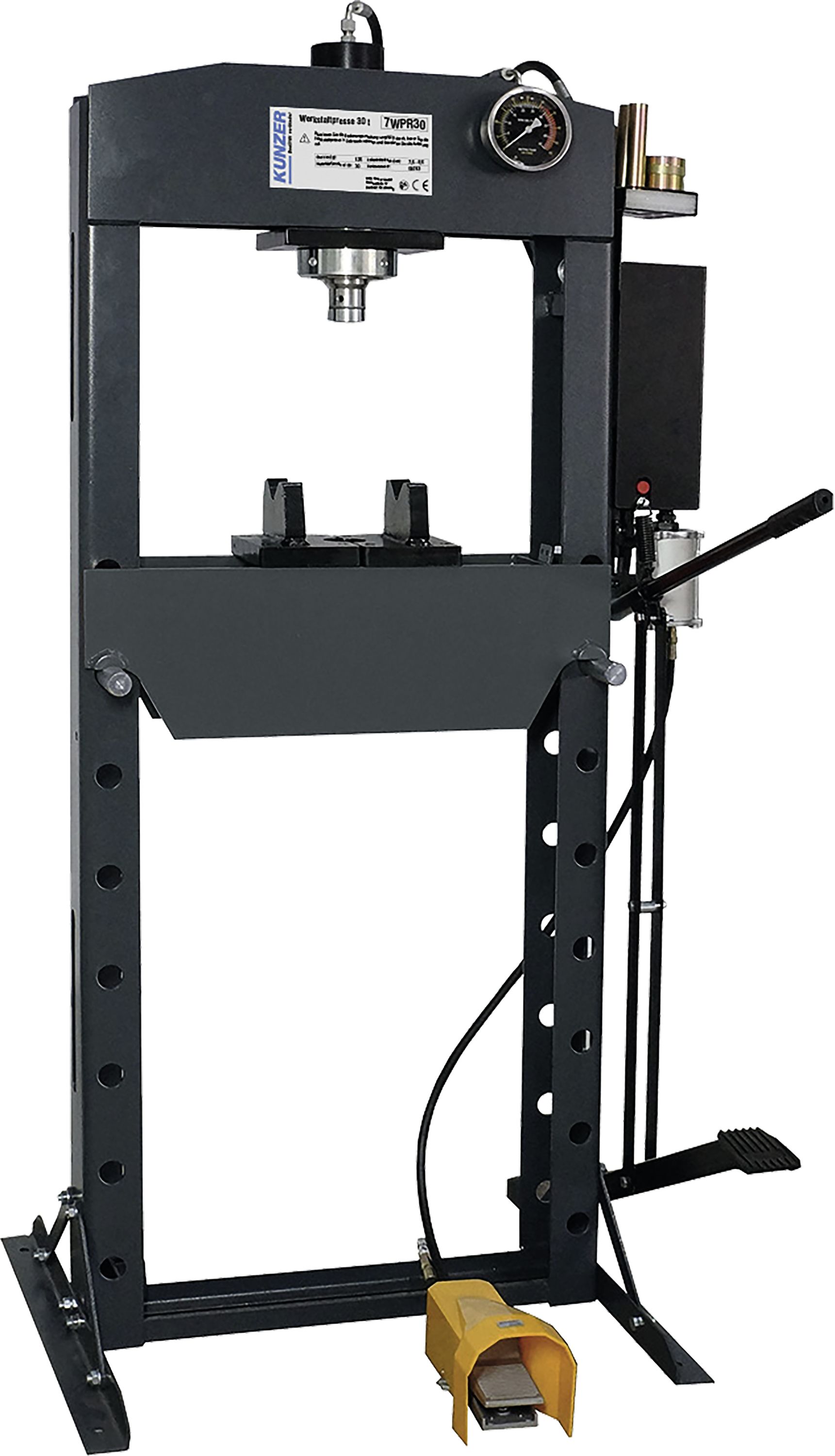 KUNZER Werkstattpresse 30 t, Hub 160 mm, für Werkstätten im PKW- und Nutzfahrzeug-Bereich, 7WPR30