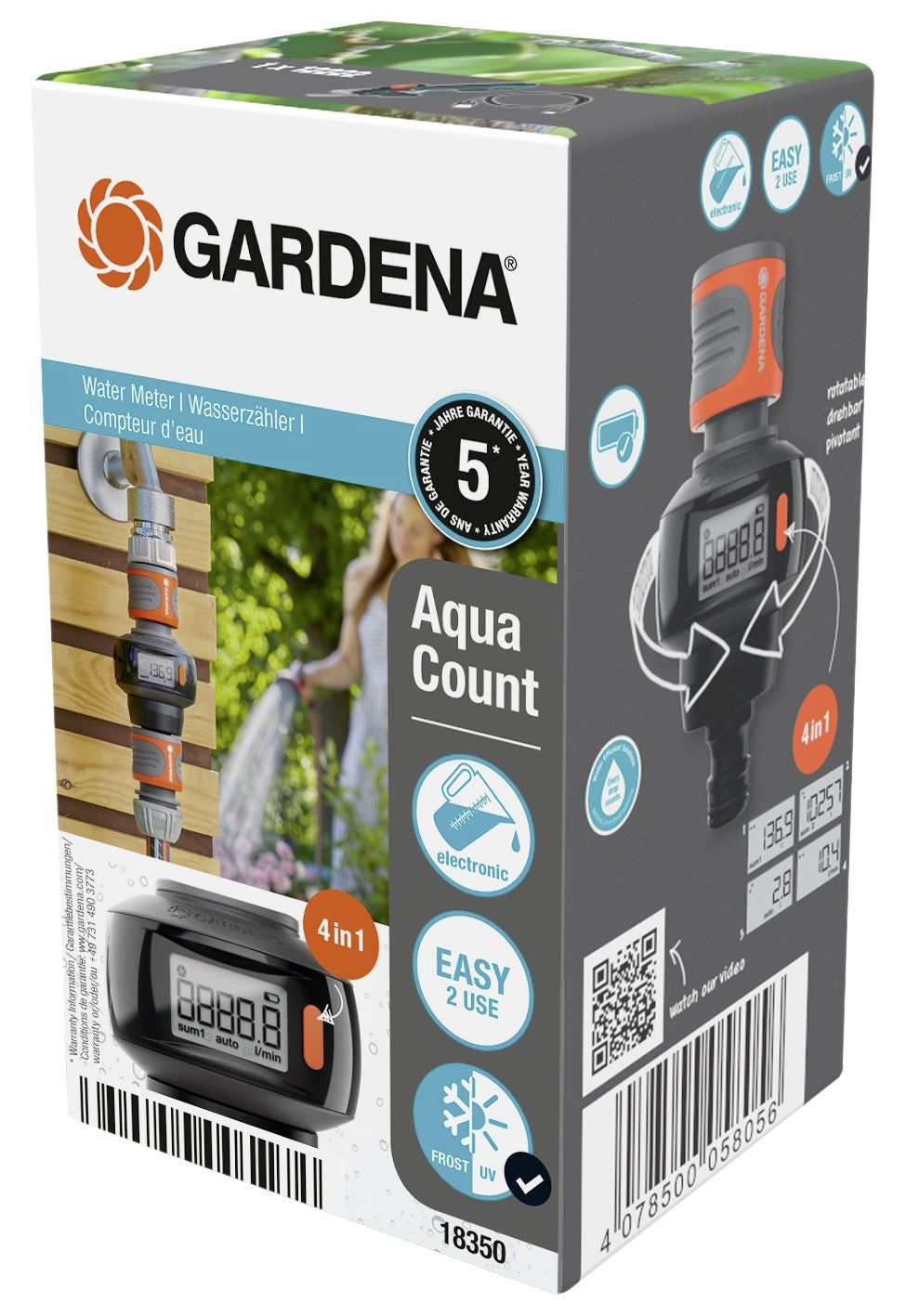GARDENA Wasserzähler AquaCount Typ 18350-20 , 18350-20