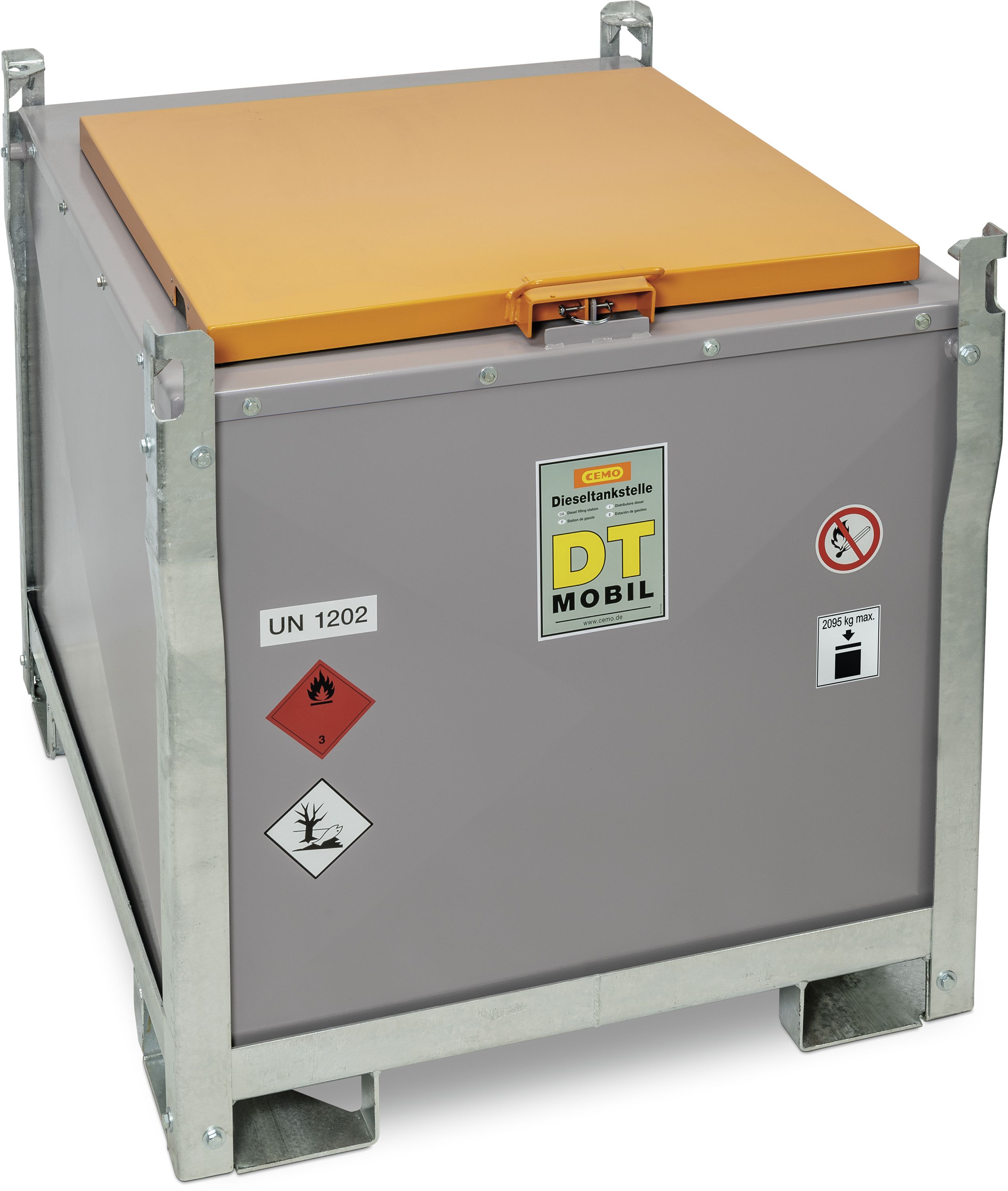 Cemo Tankanlage "DT-Mobil Pro hybrid Basic" 980 l, für Diesel, mobil, mit ADR-Zulassung, 12 V; 24 V-Pumpe, 11669
