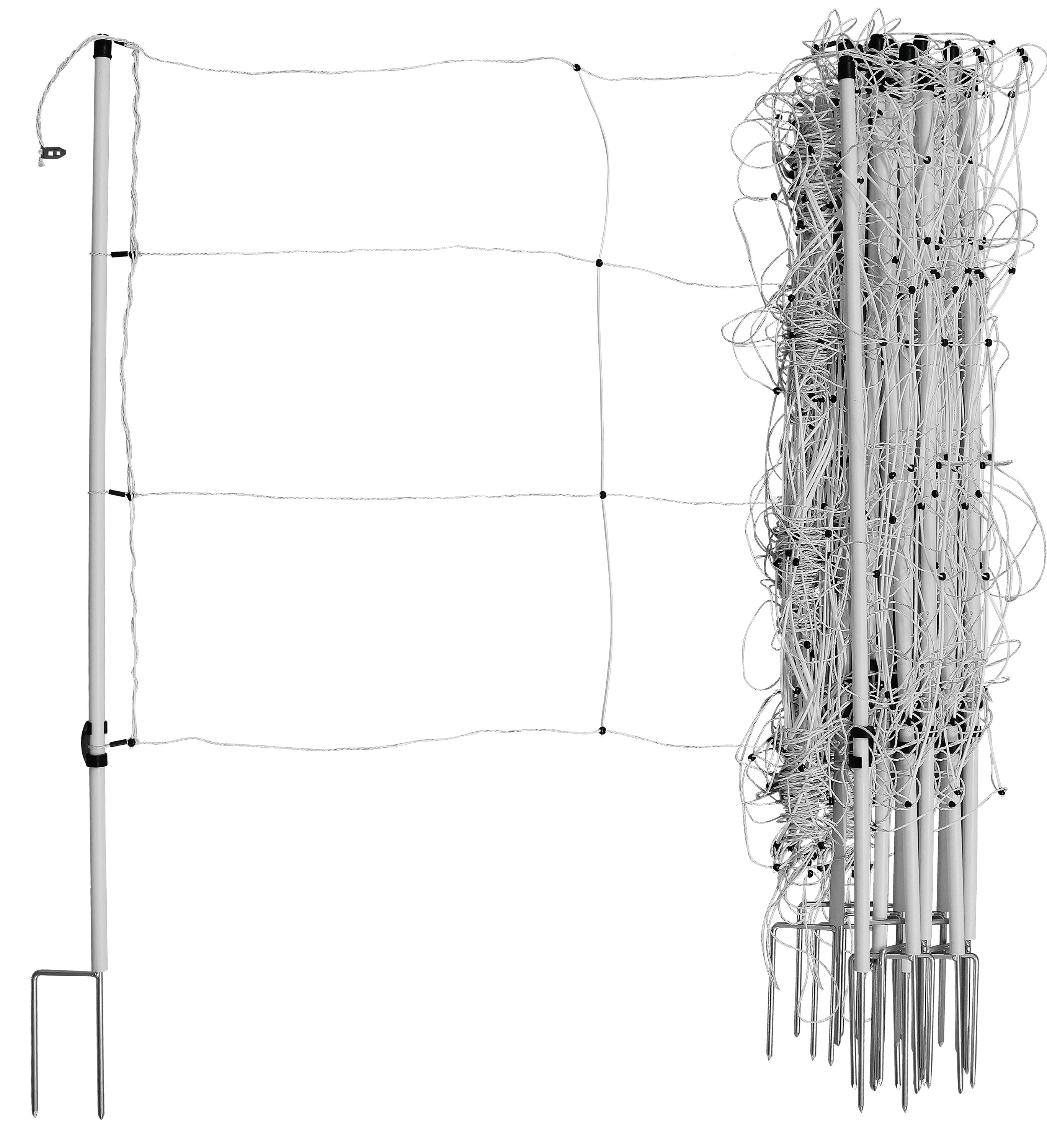 KERBL Pferdezaun 120 cm/30 m, weiß, stromführend, 27939