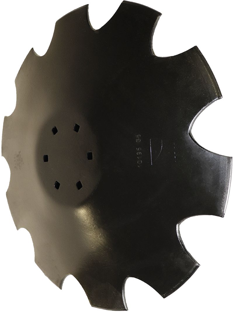 NIAUX 200 Eggenscheibe 510 x 5 mm, LK 100 mm, gewölbt, gezahnt, flacher Ansatz, für Kuhn, 31-0764