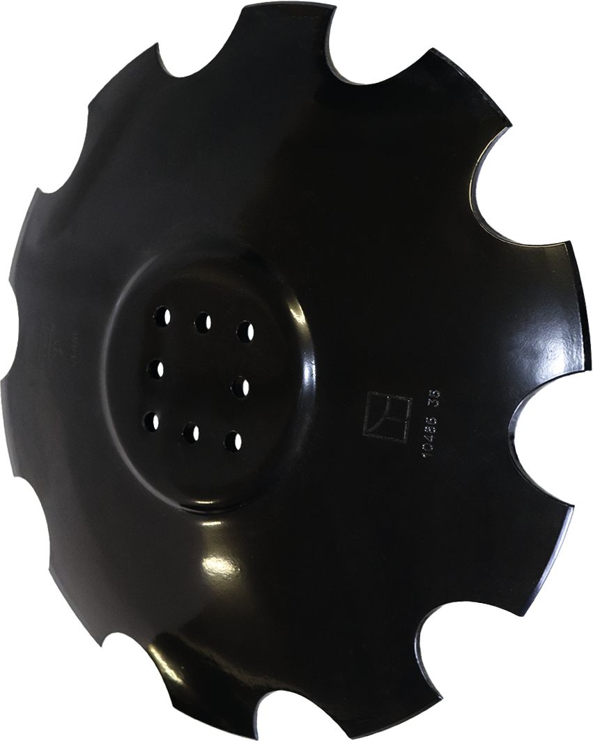 NIAUX 200 Eggenscheibe 560 x 4 mm, LK 1 80 mm/LK 2 110 mm, gewölbt, gezahnt, mit flachem Ansatz, für Agrisem, 31-0590